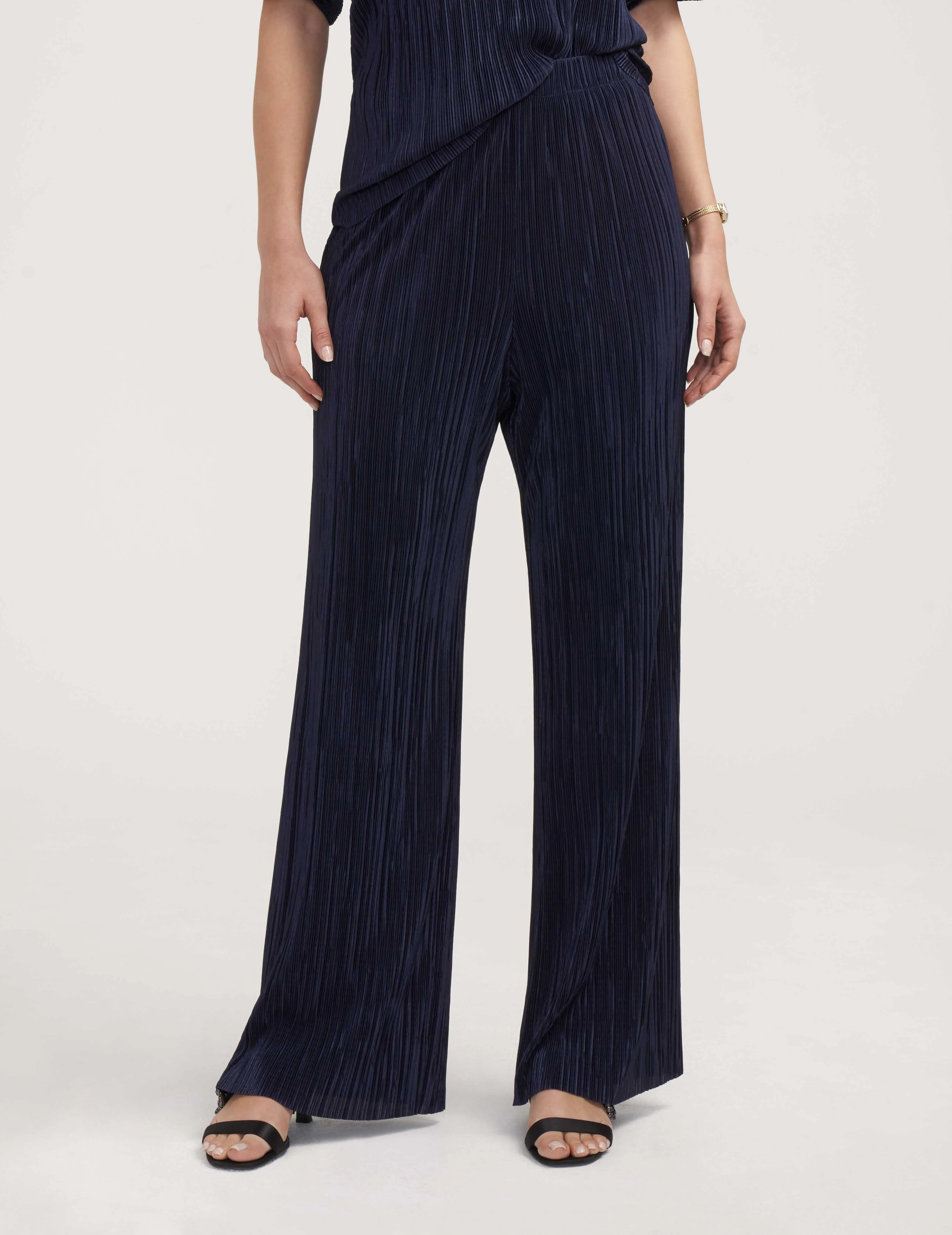 Pleated Knit Wide Leg Pant- Clearance sold by Anne Klein