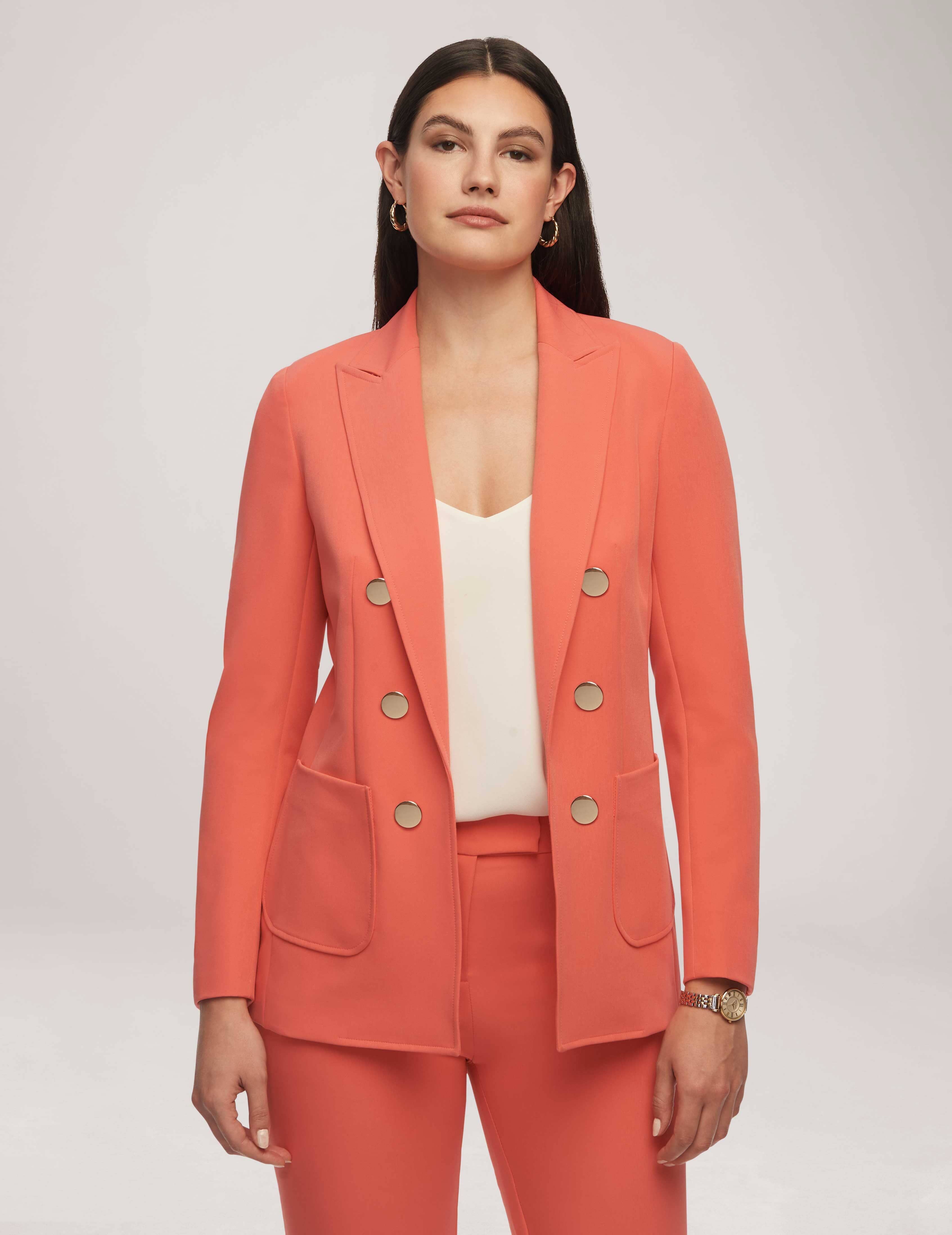 Faux Double-Breasted Jacket With Patch Pockets- Clearance sold by Anne Klein product image thumbnail 2