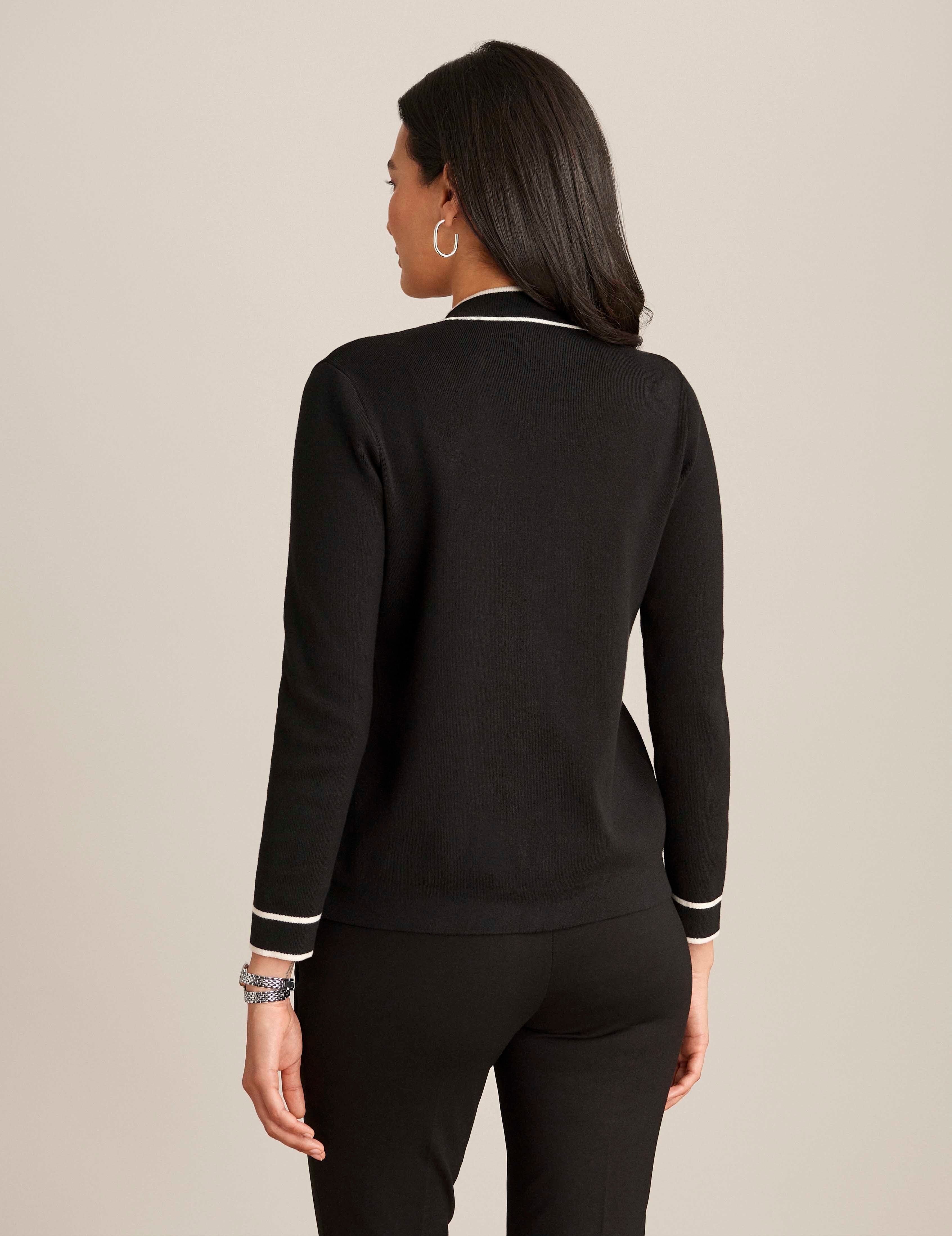 Cardigan With Tipped Pockets sold by Anne Klein product image thumbnail 2