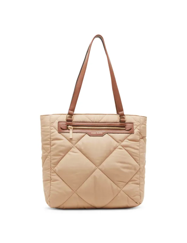 Quilted Nylon Tote With Pouch sold by Anne Klein
