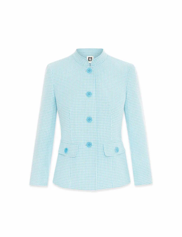 Houndstooth Check Cotton Blend Jacket- Clearance sold by Anne Klein