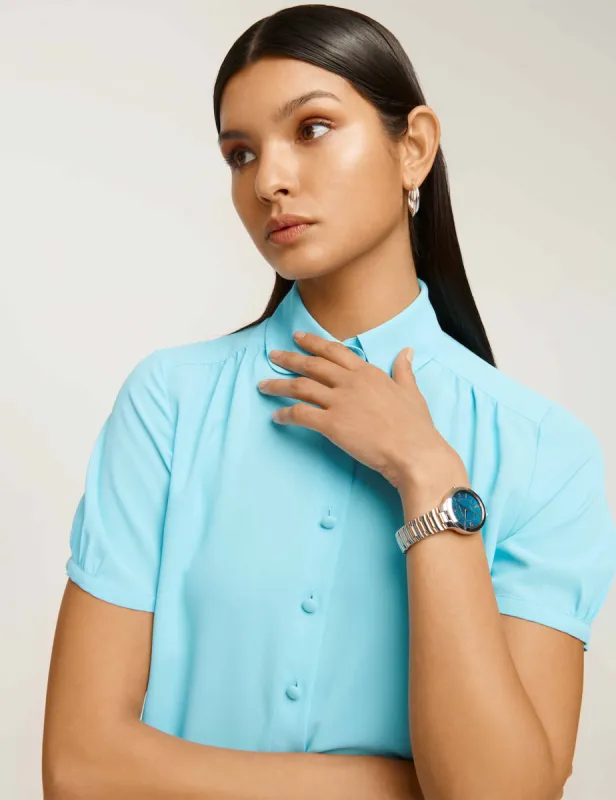 Peter Pan Button Down Blouse- Clearance sold by Anne Klein