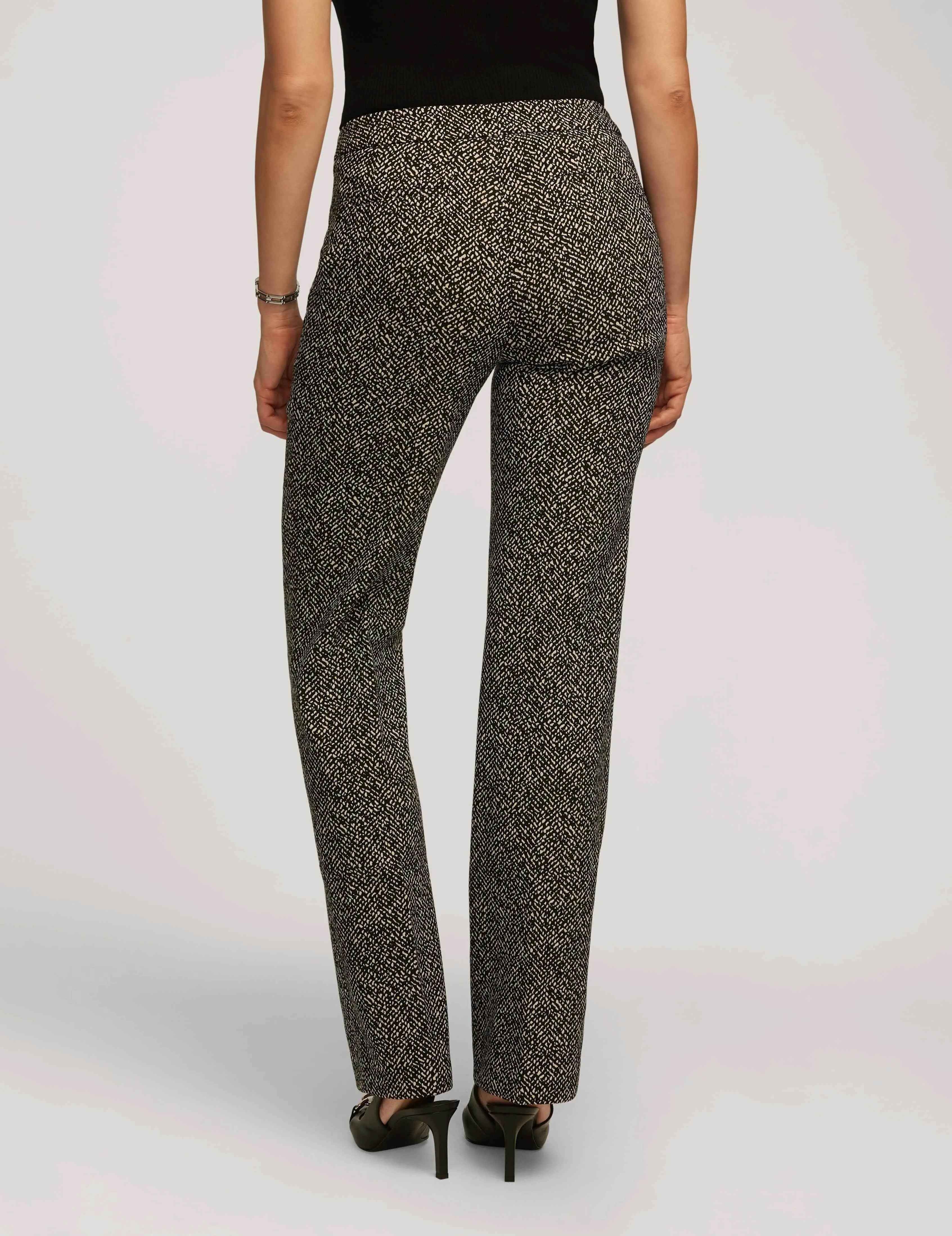 Knit Jacquard Fly Front Flare Leg Pant- Sale sold by Anne Klein product image thumbnail 3