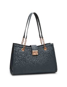 Satchel With Chain Detailing And Push Lock sold by Anne Klein