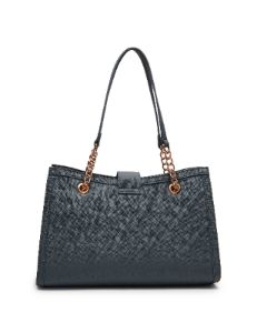 Satchel With Chain Detailing And Push Lock sold by Anne Klein