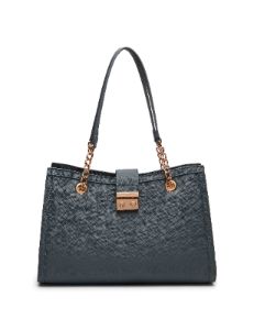 Satchel With Chain Detailing And Push Lock sold by Anne Klein