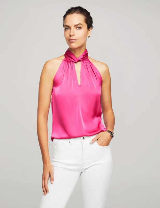 Twist Collar Halter Top- Clearance sold by Anne Klein