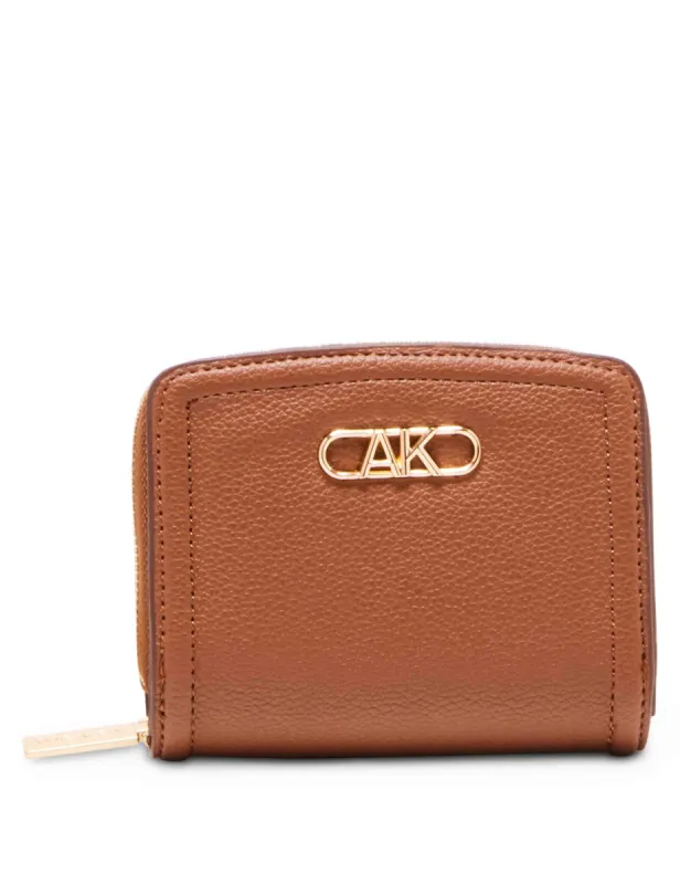 Small AK Bevel Logo Curved Wallet sold by Anne Klein