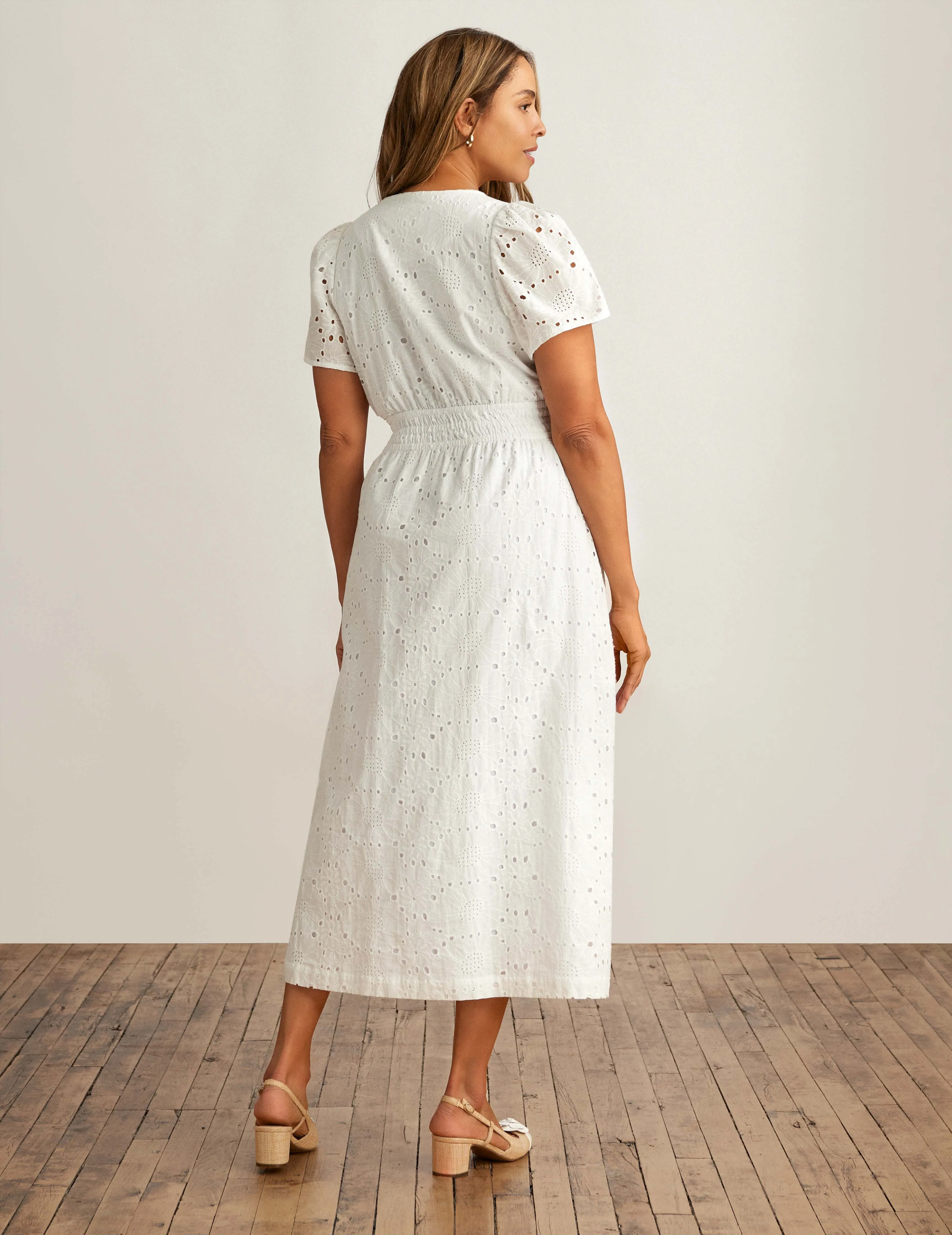 Short Sleeve Eyelet Midi Dress - Sale sold by Anne Klein product image thumbnail 2