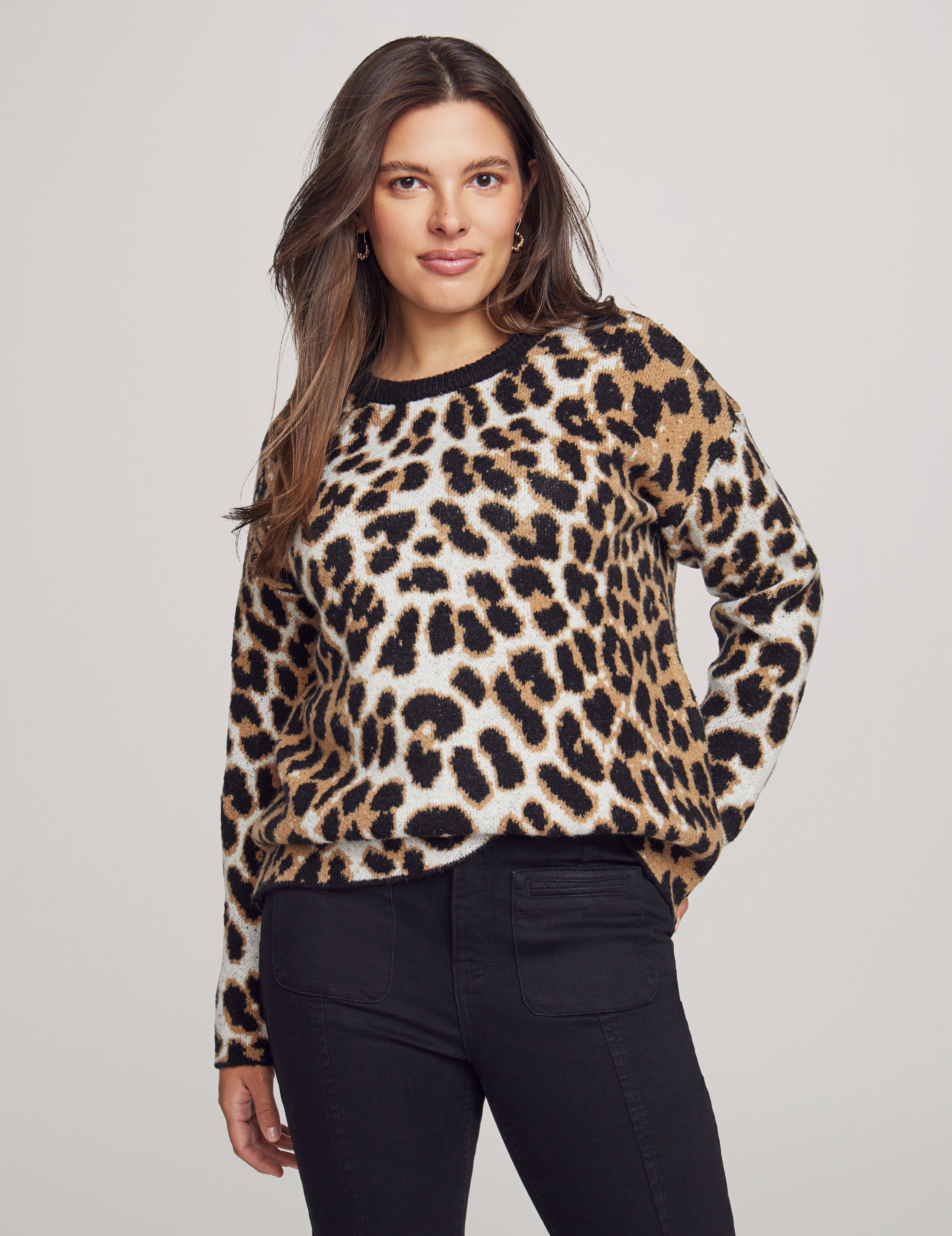 Crew Neck Long Sleeve Jacquard Sweater sold by Anne Klein