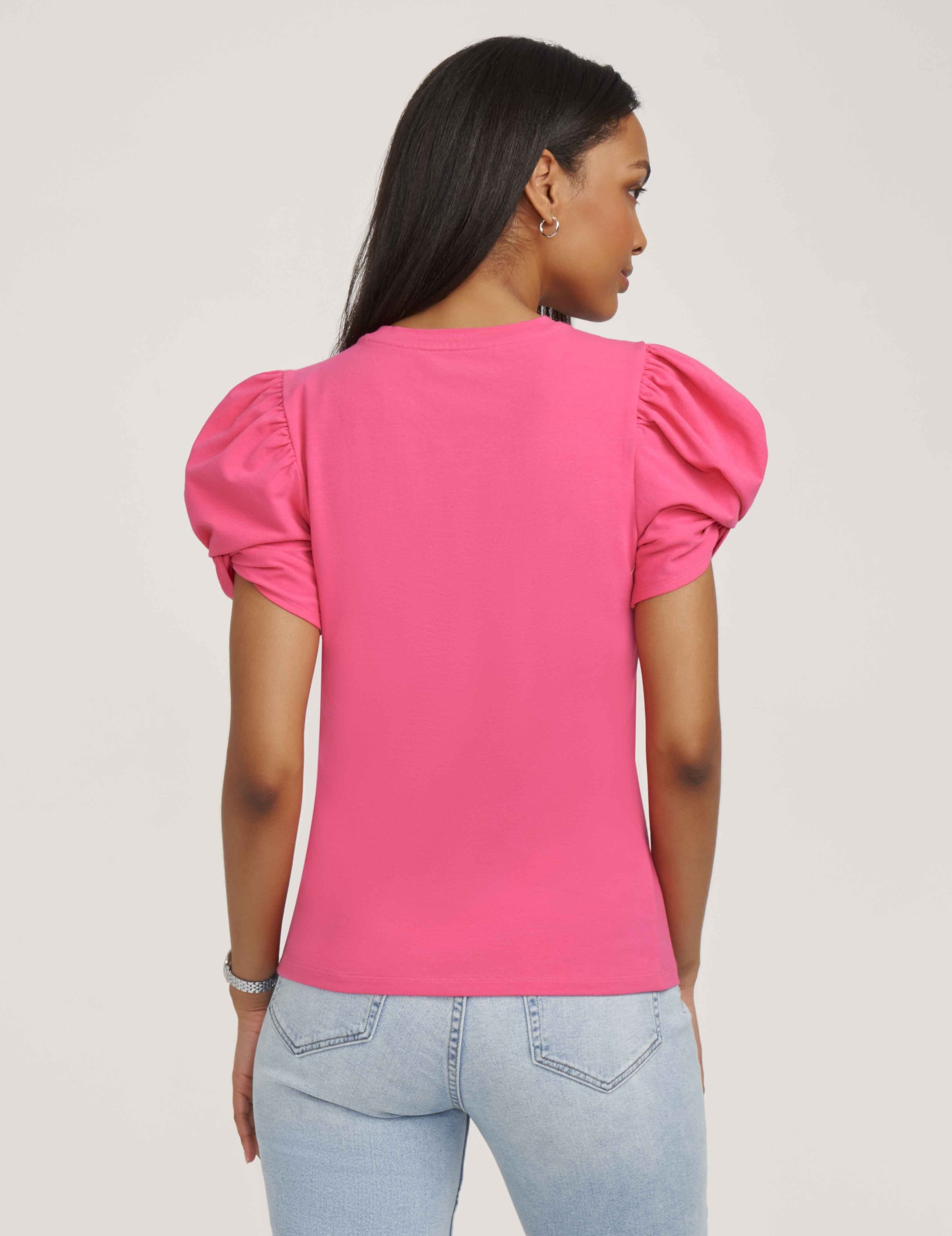 Costal Knit SS Twisted Puff Slv Top- Sale sold by Anne Klein product image thumbnail 3