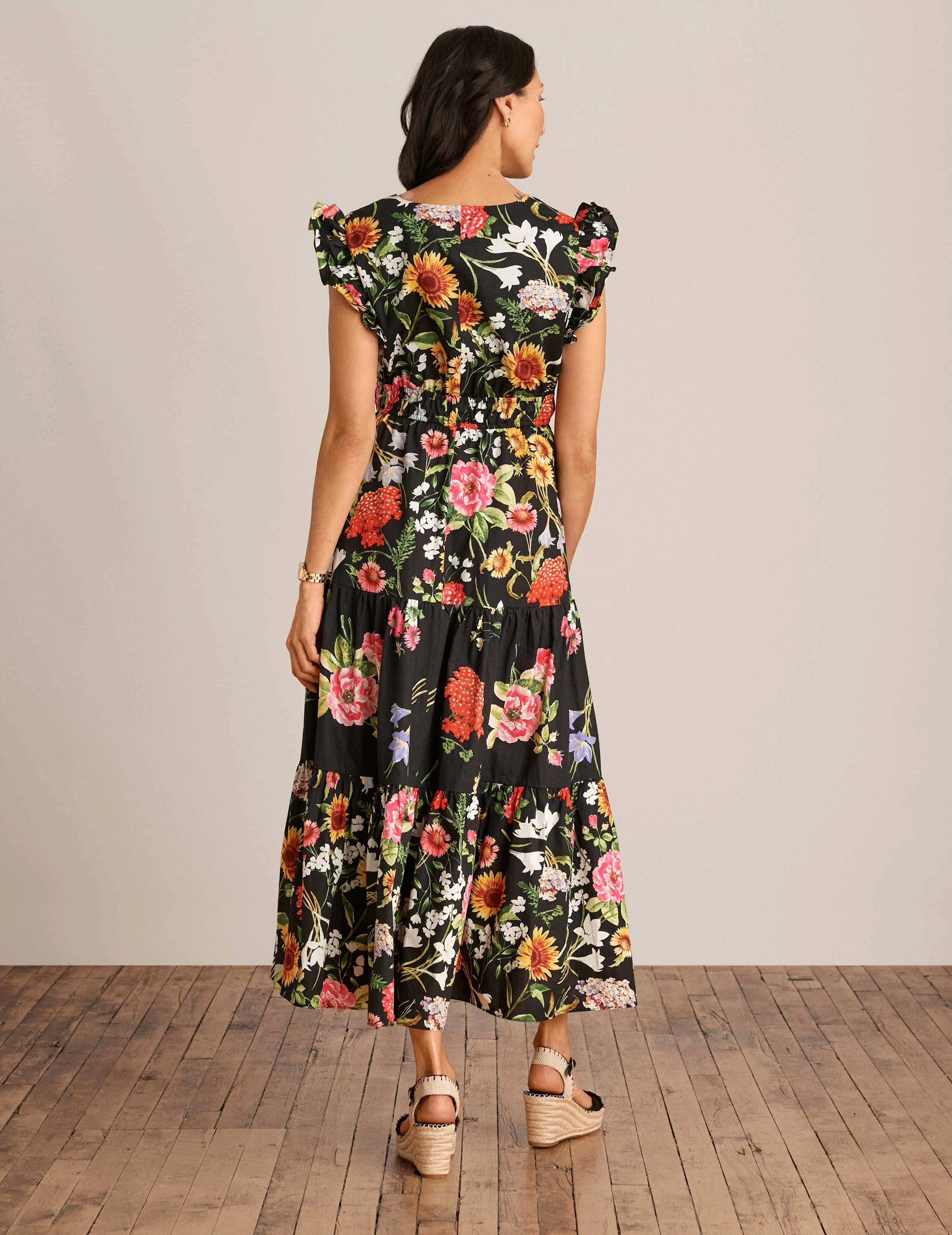 Drawstring Waist Tiered Maxi Dress sold by Anne Klein product image thumbnail 2