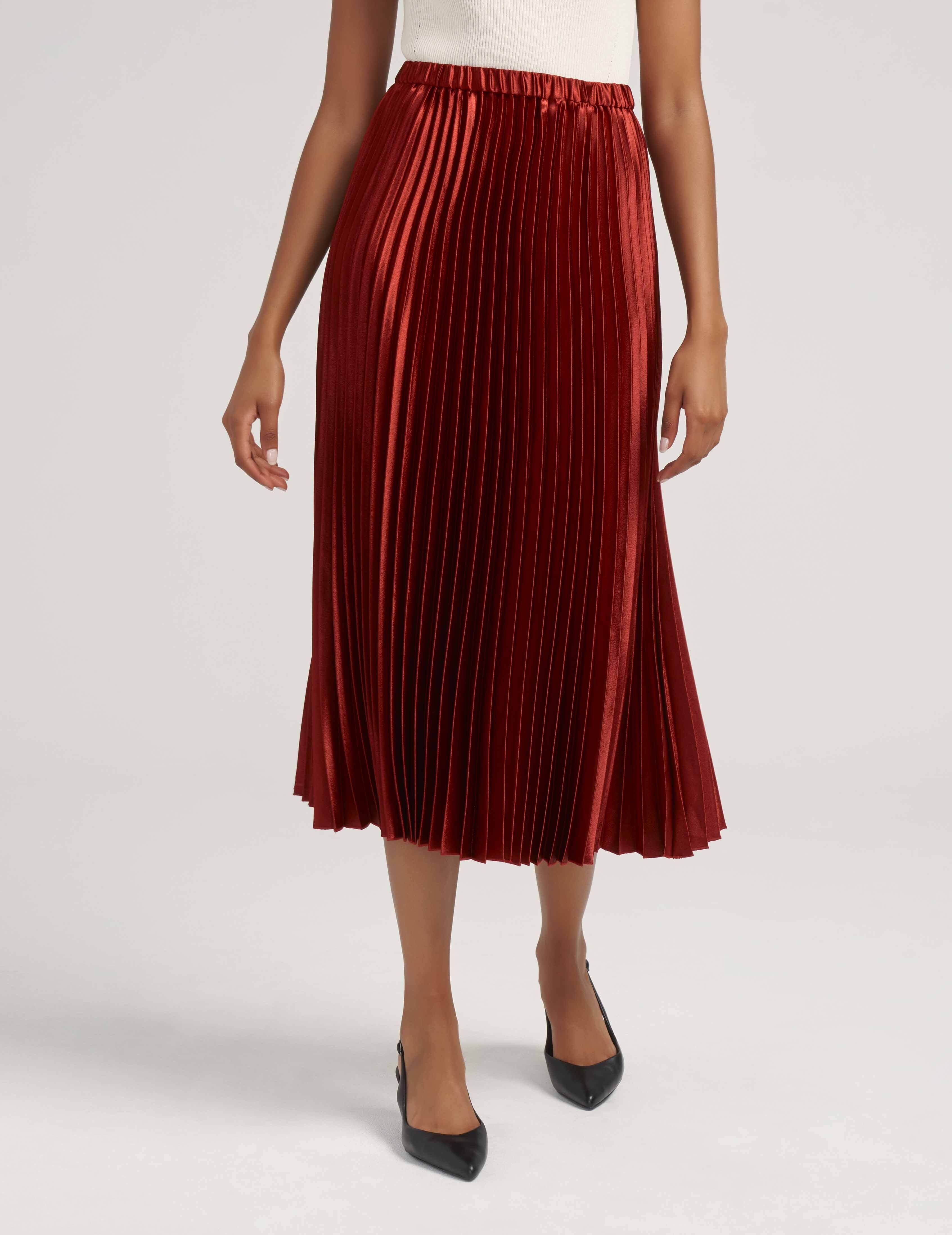 Pull On Pleated Skirt Satin Crepe- Clearance sold by Anne Klein product image thumbnail 2