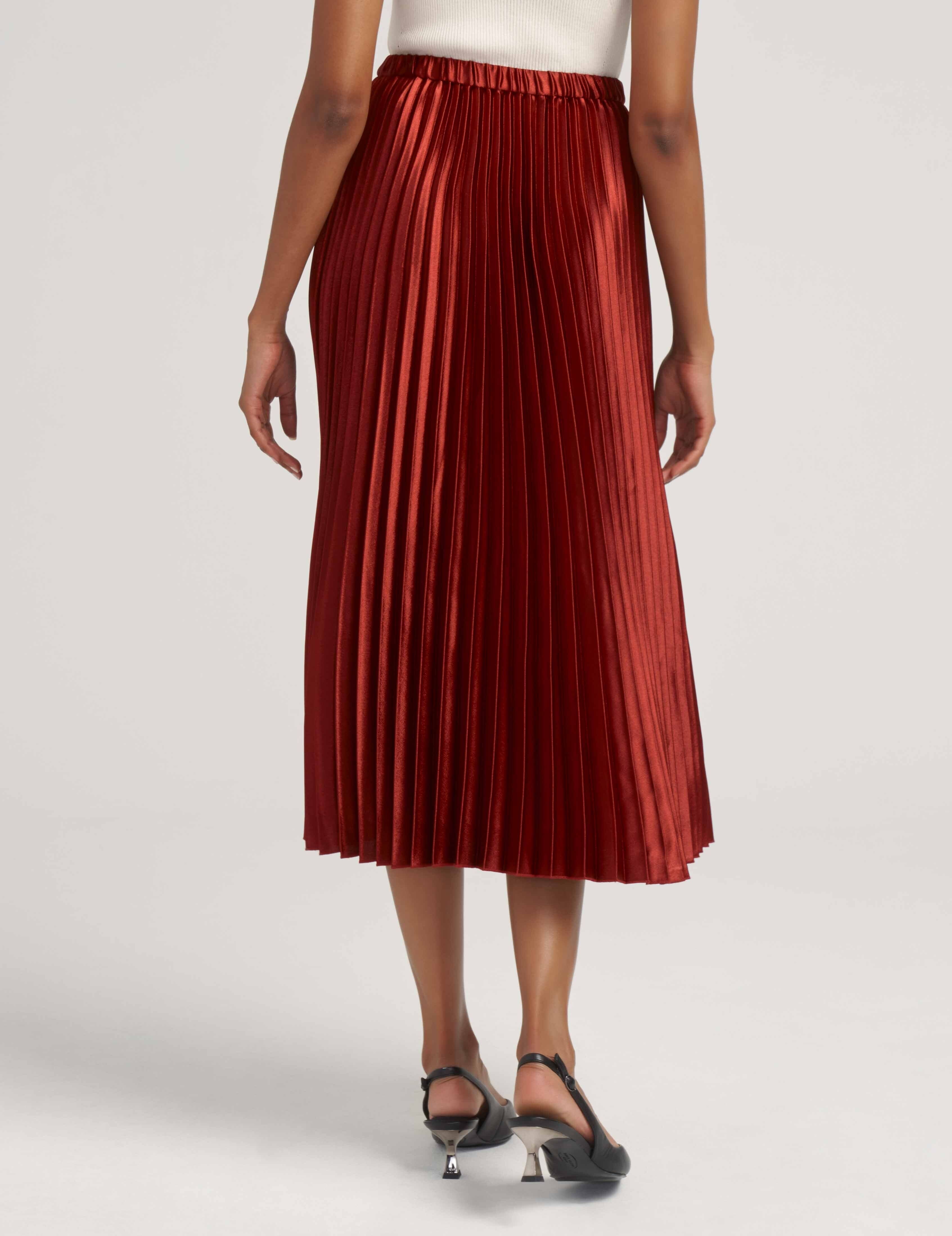 Pull On Pleated Skirt Satin Crepe- Clearance sold by Anne Klein product image thumbnail 3