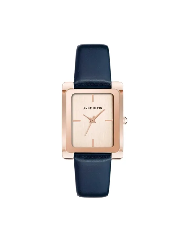 Rectangular Leather Strap Watch sold by Anne Klein