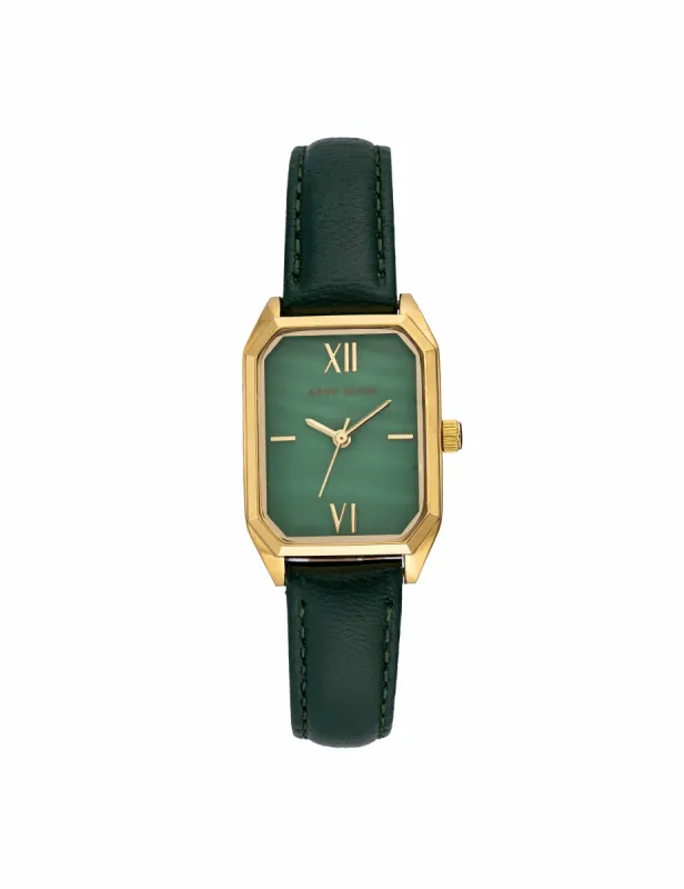 Octagonal Shaped Leather Strap Watch sold by Anne Klein