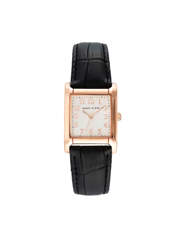 Square Case Leather Strap Watch sold by Anne Klein