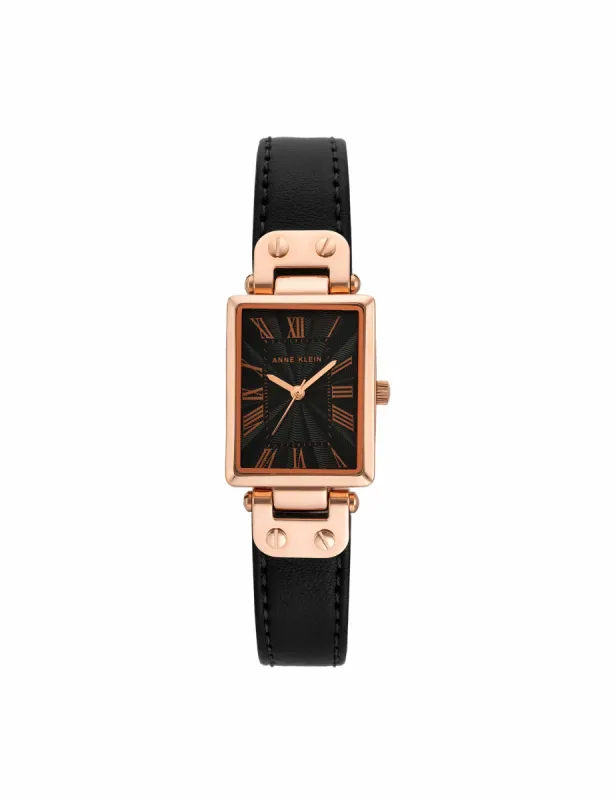 Rectangular Case Leather Strap Watch sold by Anne Klein