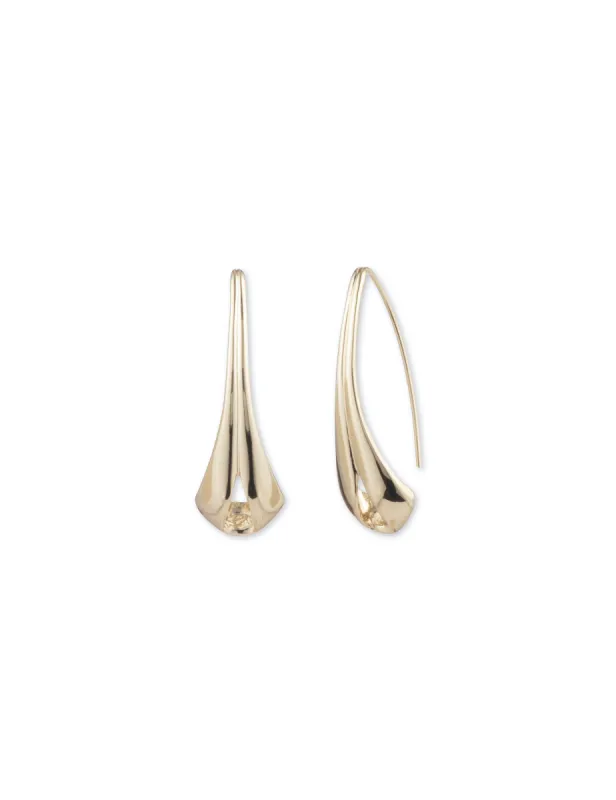 Gold-Tone Folded Earrings sold by Anne Klein