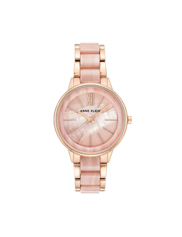 Marbleized Resin Bracelet Watch made by Anne Klein
