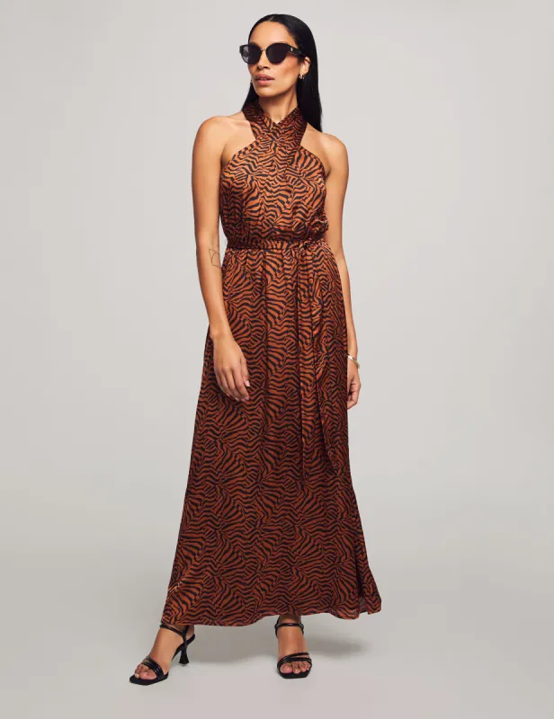 Twist Neck Halter Maxi- Sale sold by Anne Klein