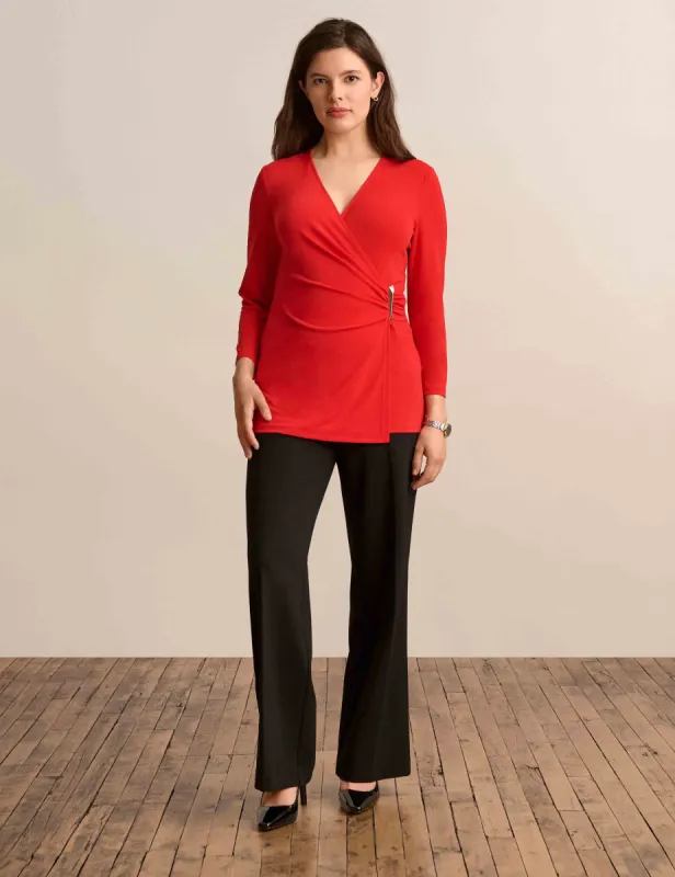 Asymmetric Wrap Top sold by Anne Klein