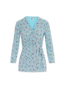 Printed Faux Wrap Top- Sale sold by Anne Klein