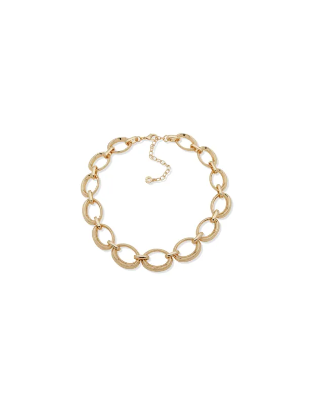 Oval Links Collar Necklace sold by Anne Klein