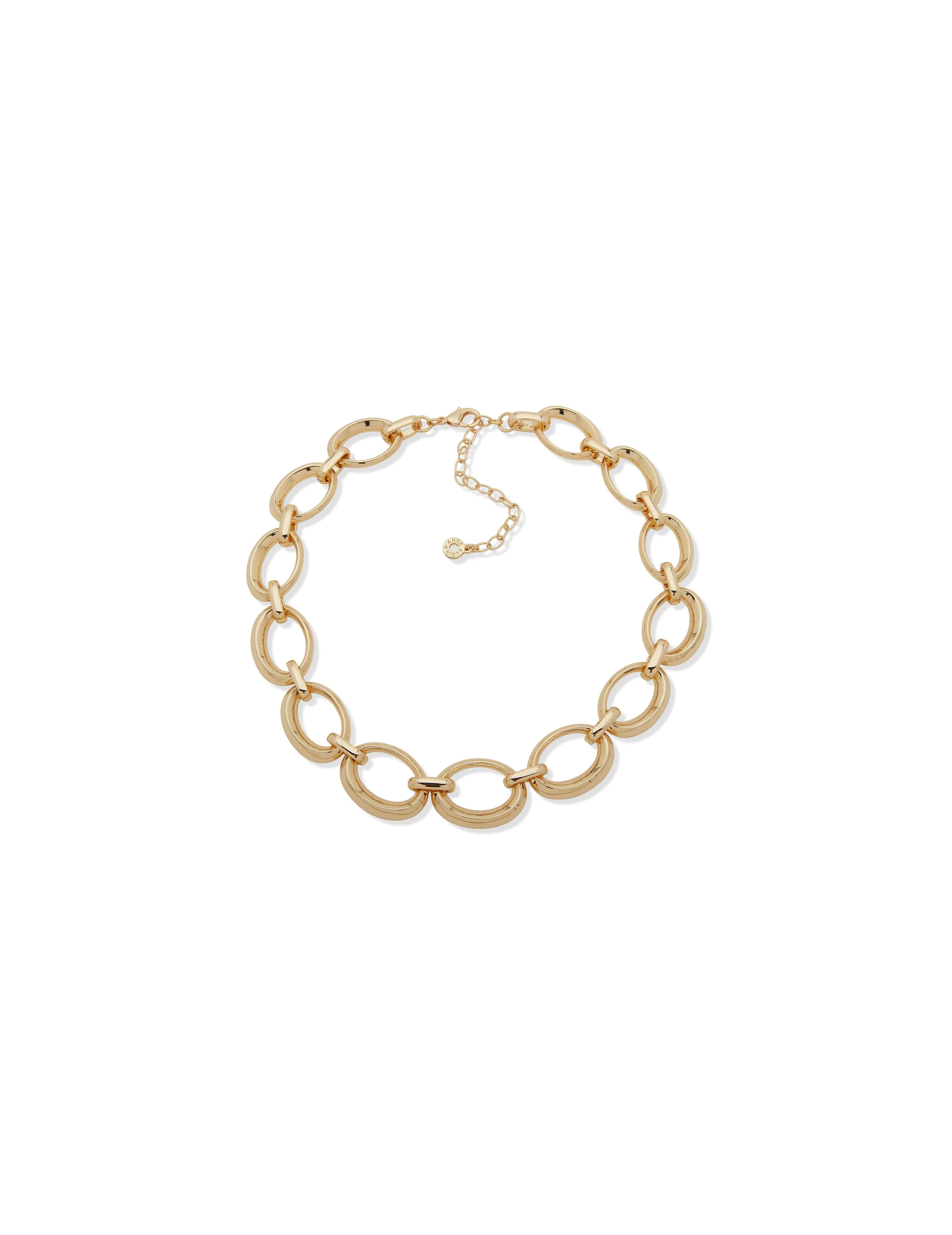 Oval Links Collar Necklace sold by Anne Klein