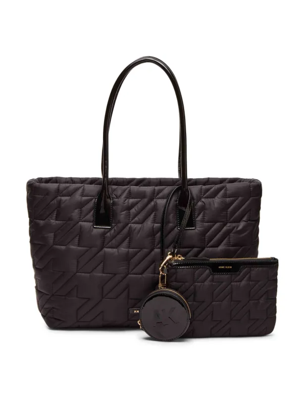 Quilted Nylon Tote With Pouch sold by Anne Klein