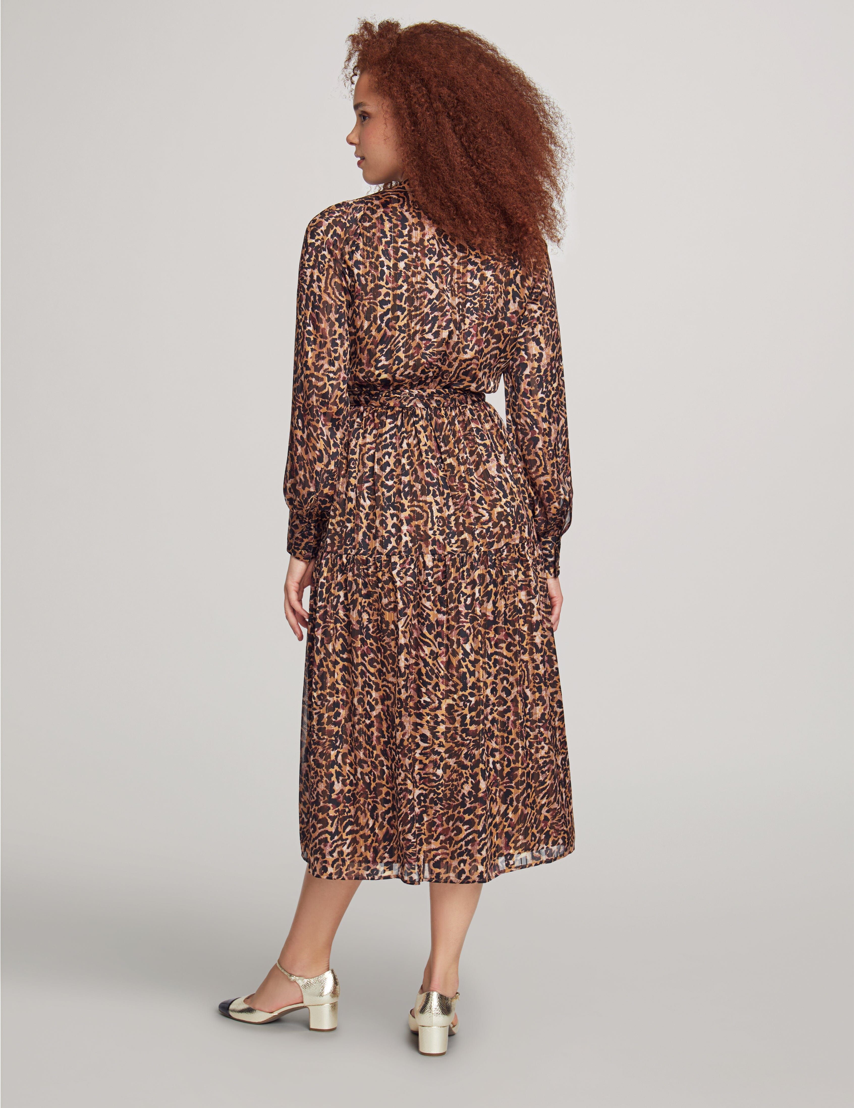 Printed V-Neck Tiered Midi Dress sold by Anne Klein product image thumbnail 2