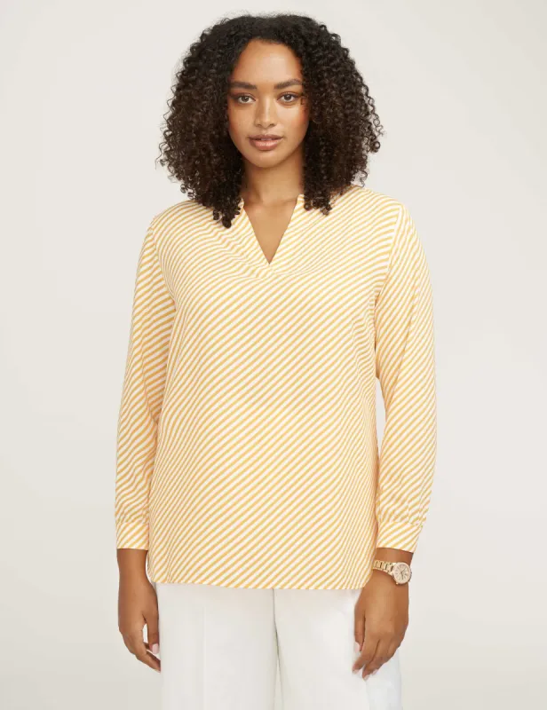 Plus Size Piazza Stripe Blouse- Sale sold by Anne Klein