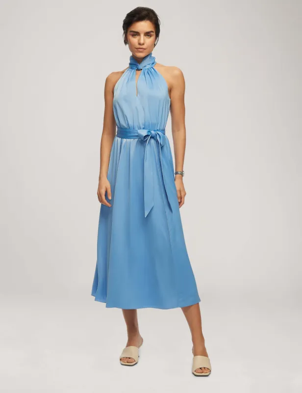 Twist Neck Halter Midi With Sash- Sale sold by Anne Klein