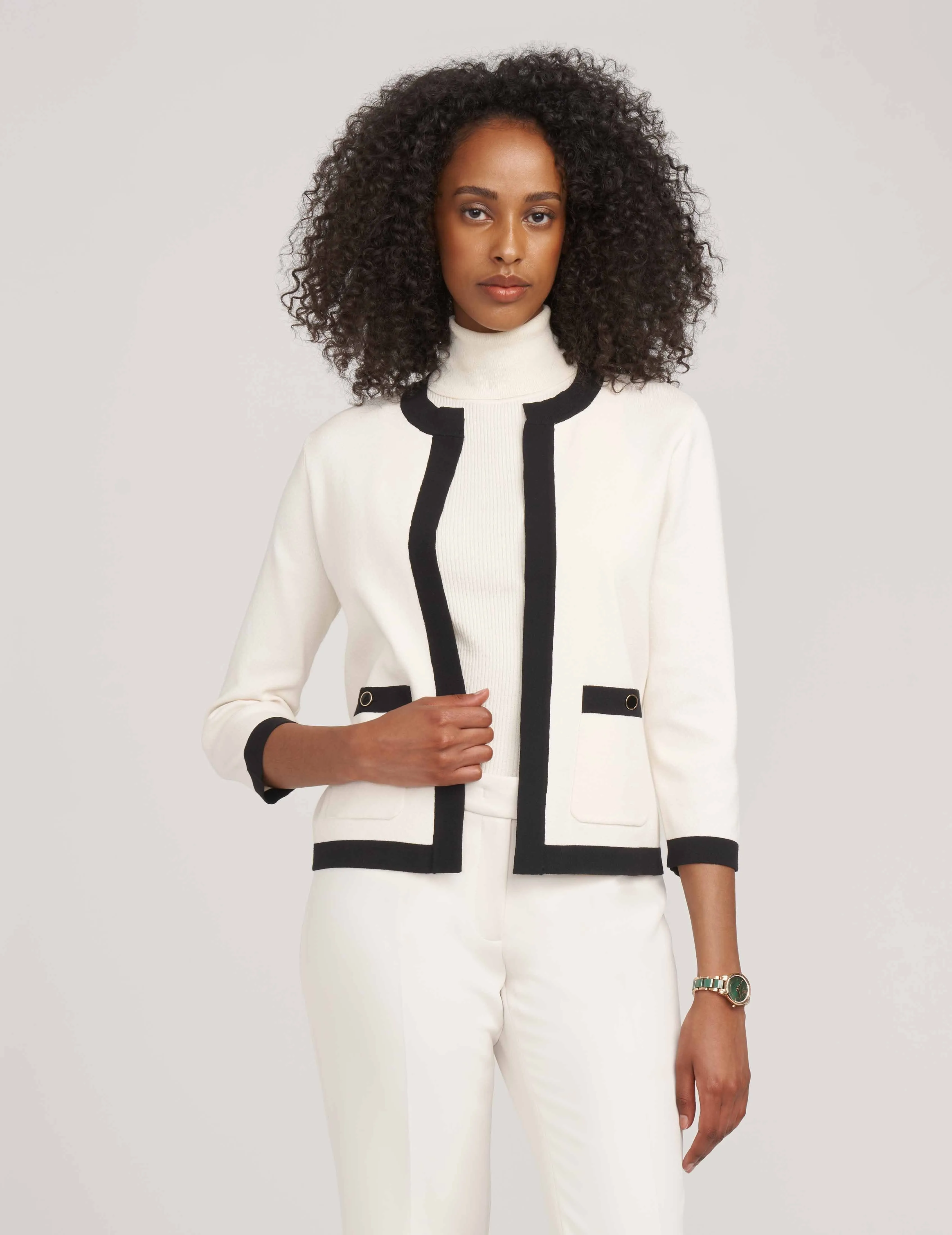 Colorblock Pocket Cardigan- Sale sold by Anne Klein product image thumbnail 3
