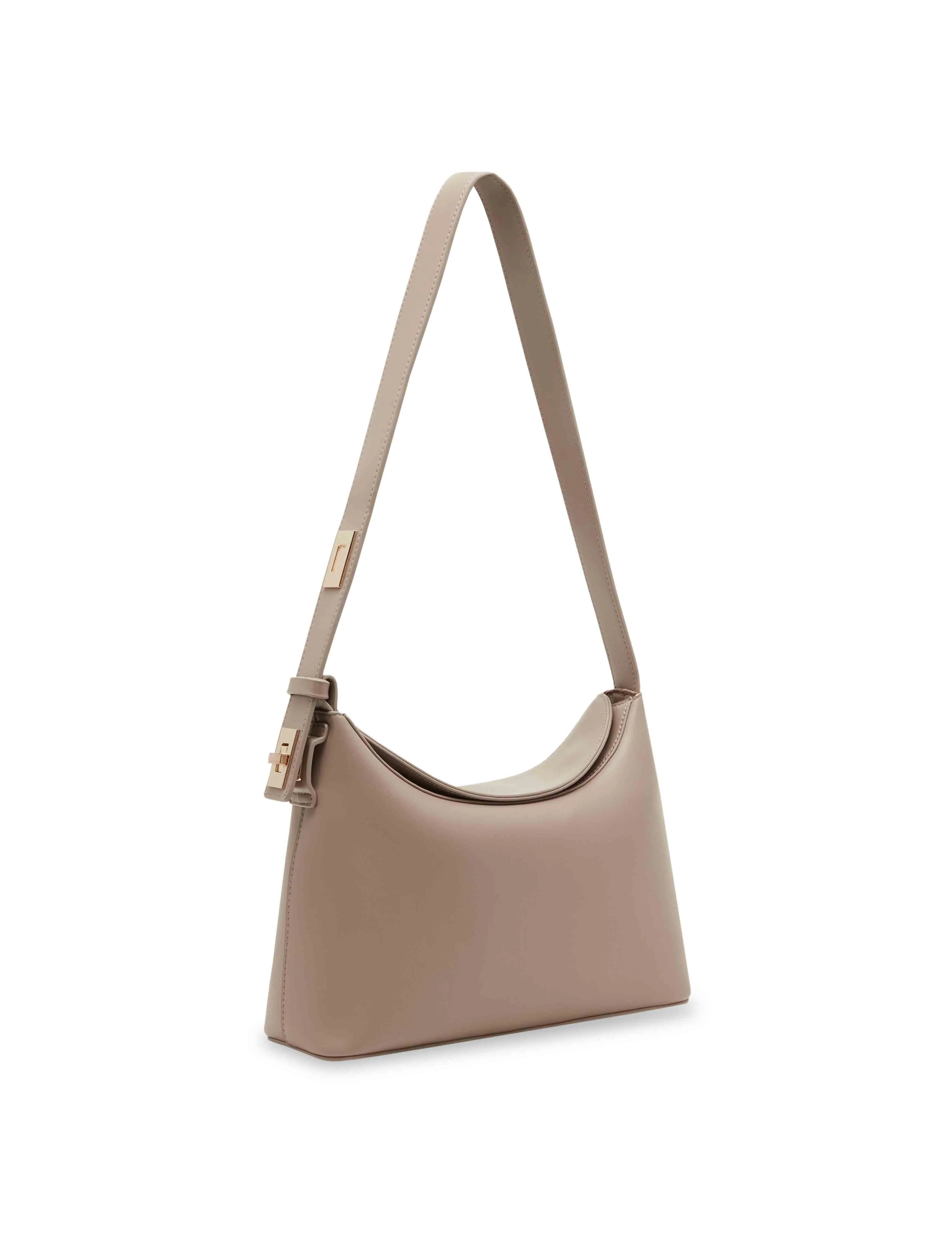 Fold Over Shoulder Bag With Enamel Turn Lock sold by Anne Klein product image thumbnail 4