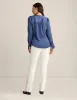 Long Sleeve V Neck Pleat Front Blouse sold by Anne Klein