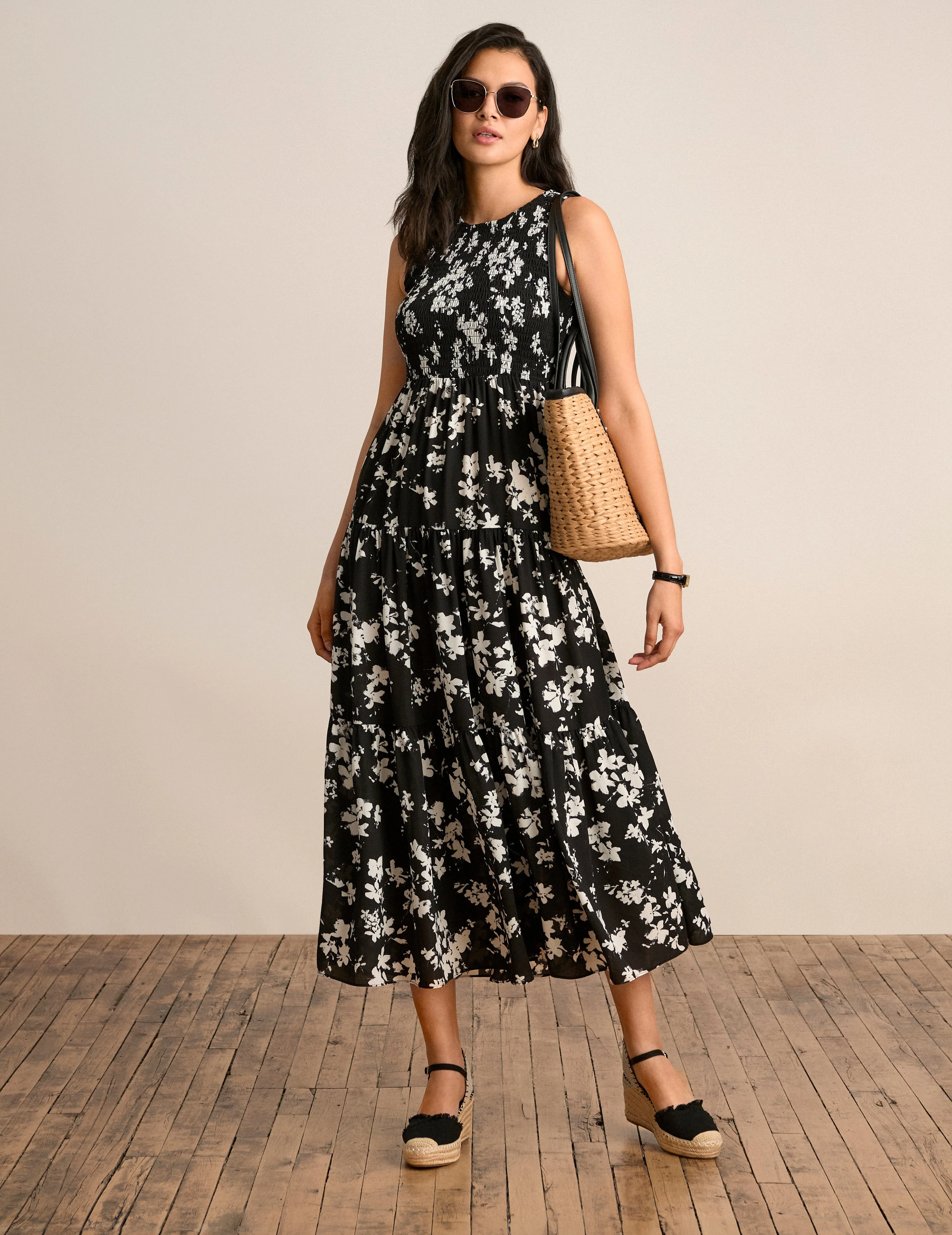 Smocked Bodice Maxi Dress - Sale sold by Anne Klein