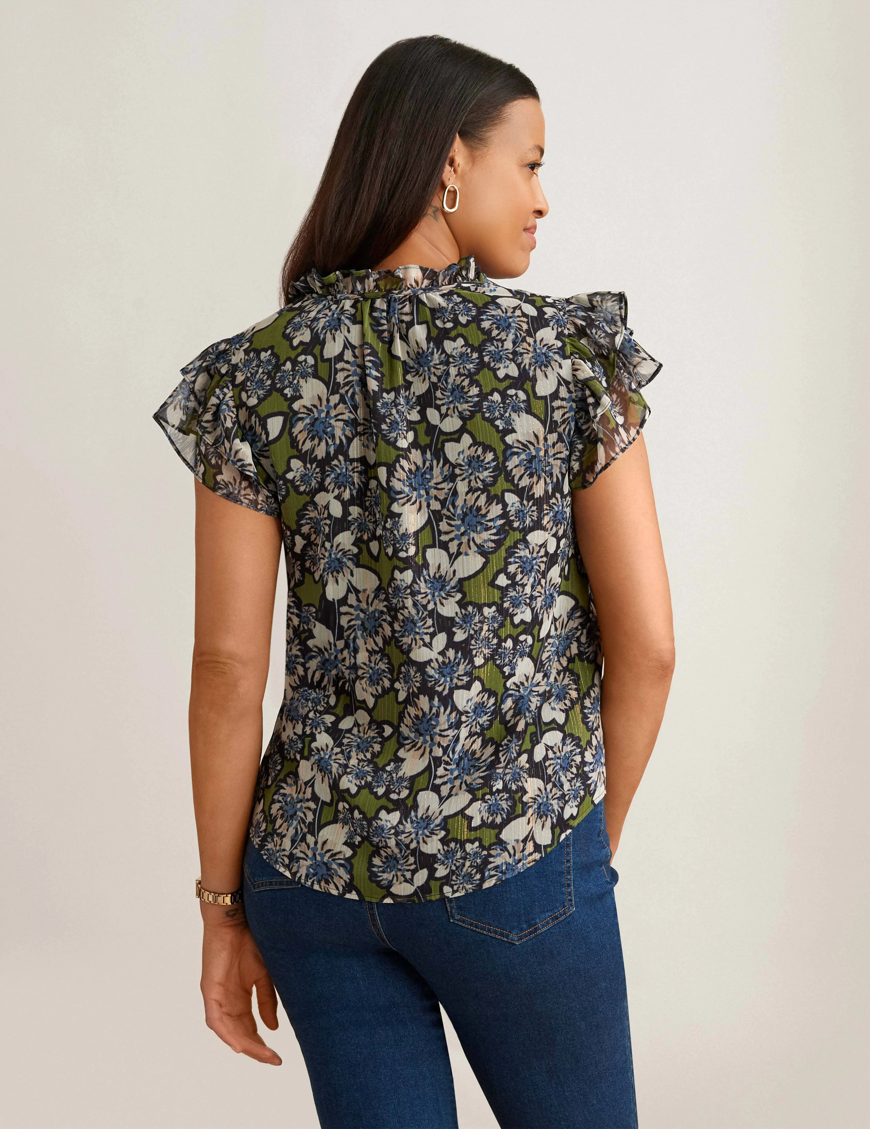 Ruffle Sleeve Tie Blouse - Sale sold by Anne Klein product image thumbnail 2