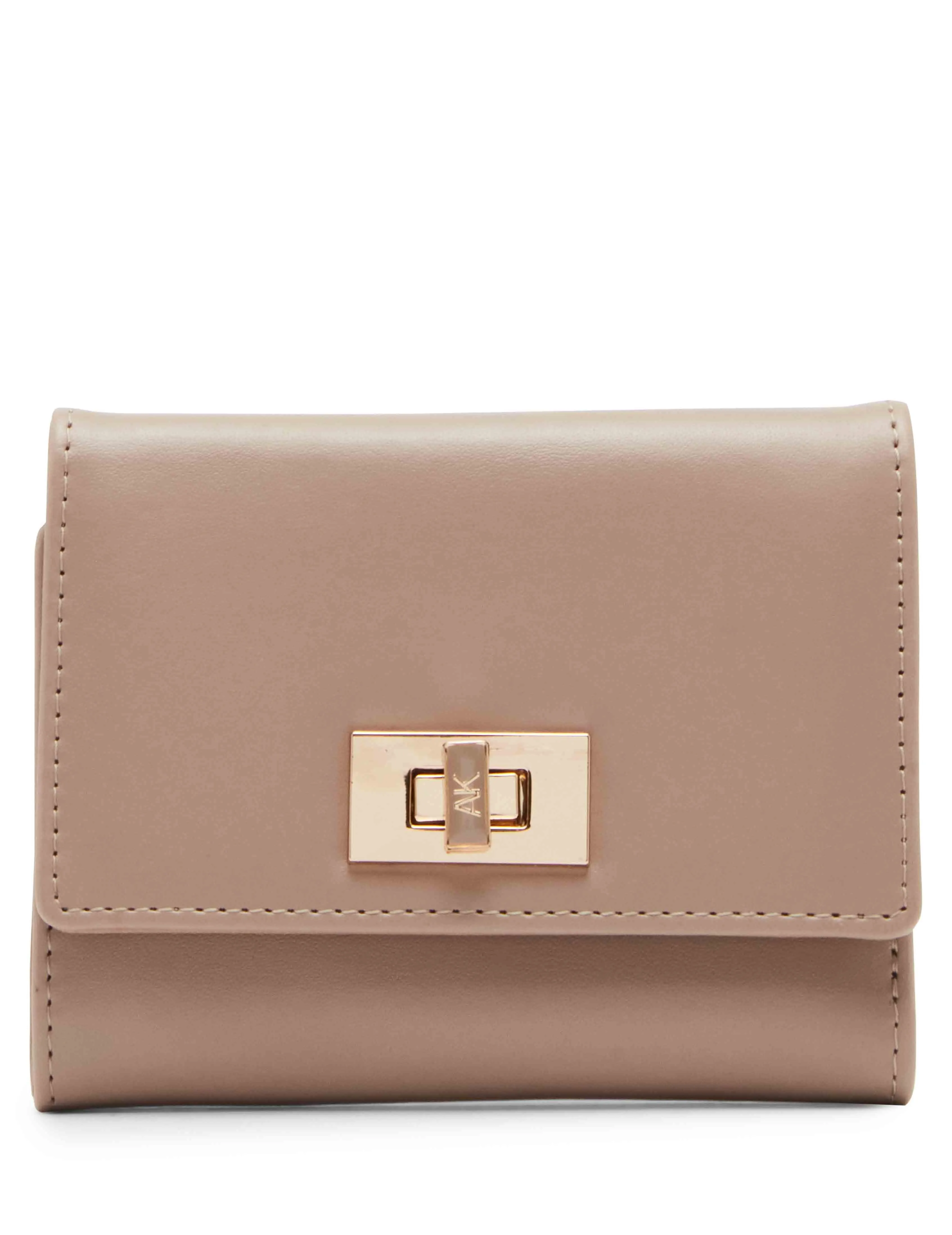 Medium Flap Wallet With Enamel Turn Lock sold by Anne Klein