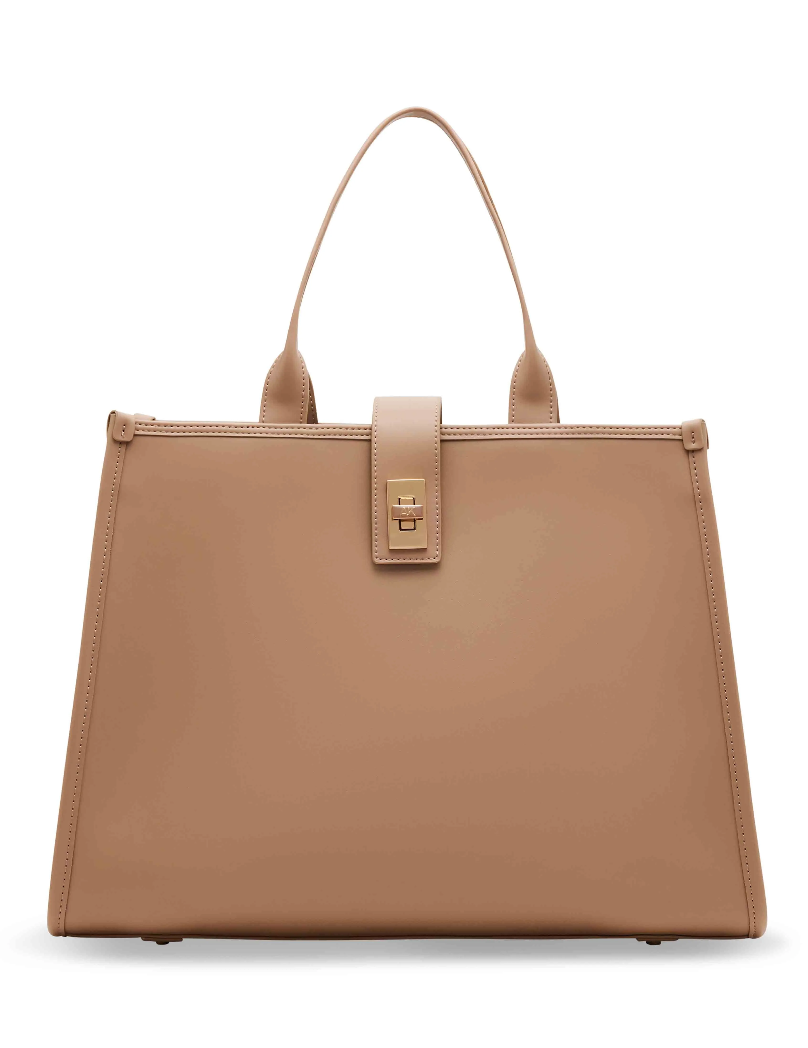 Large Tapered Tote With Enamel Turn Lock sold by Anne Klein