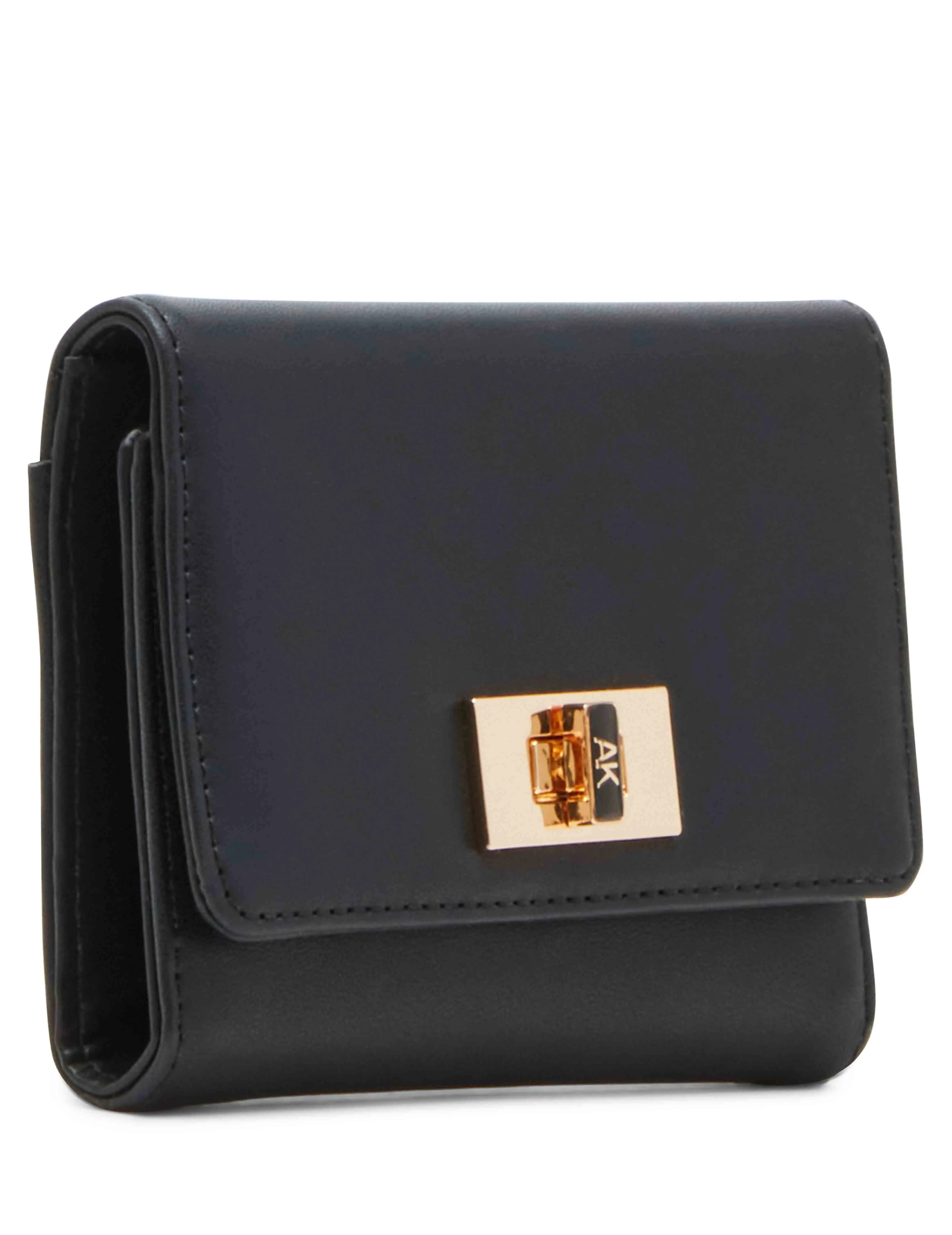 Medium Flap Wallet With Enamel Turn Lock sold by Anne Klein