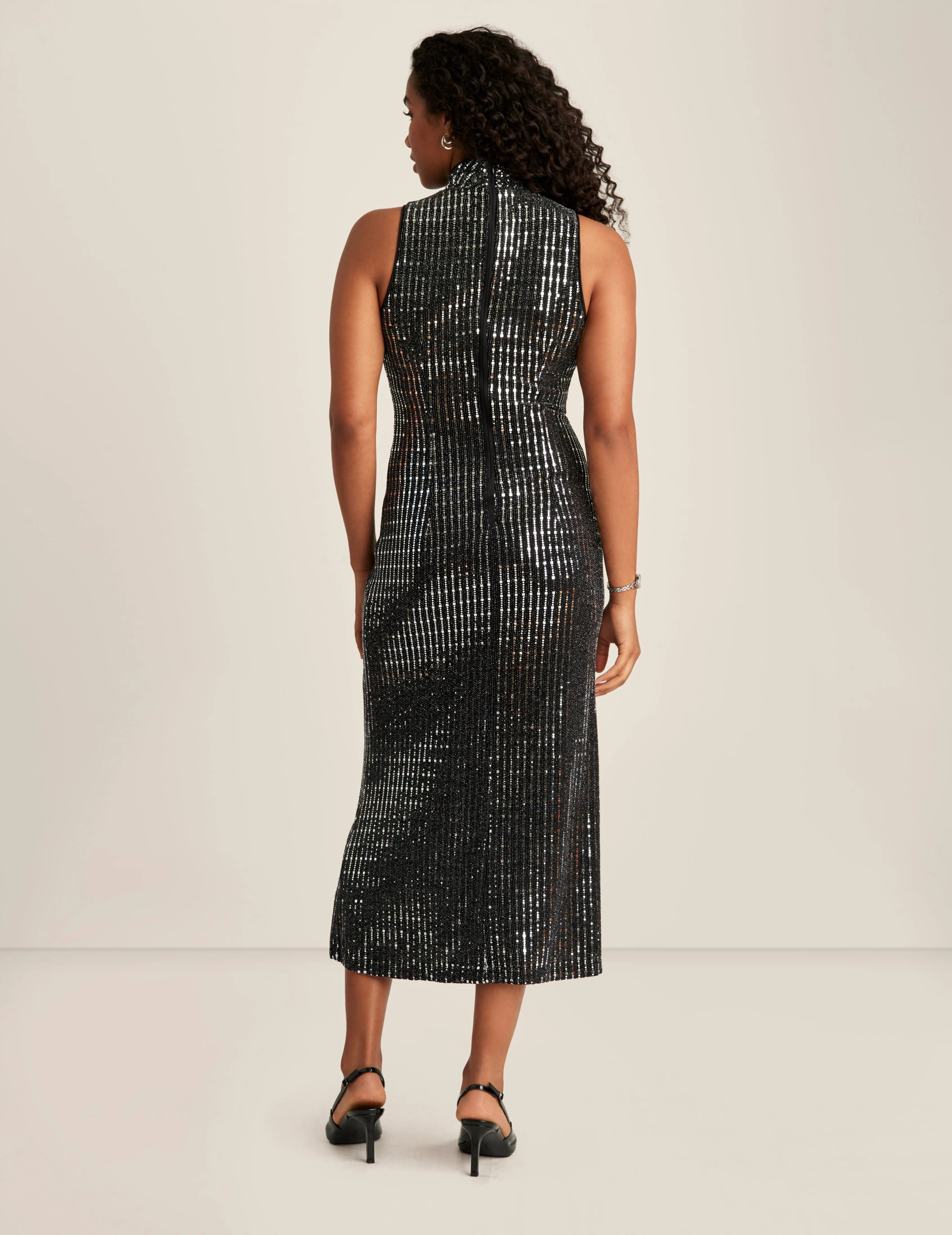 Mock Neck Sheath Midi Dress sold by Anne Klein product image thumbnail 2