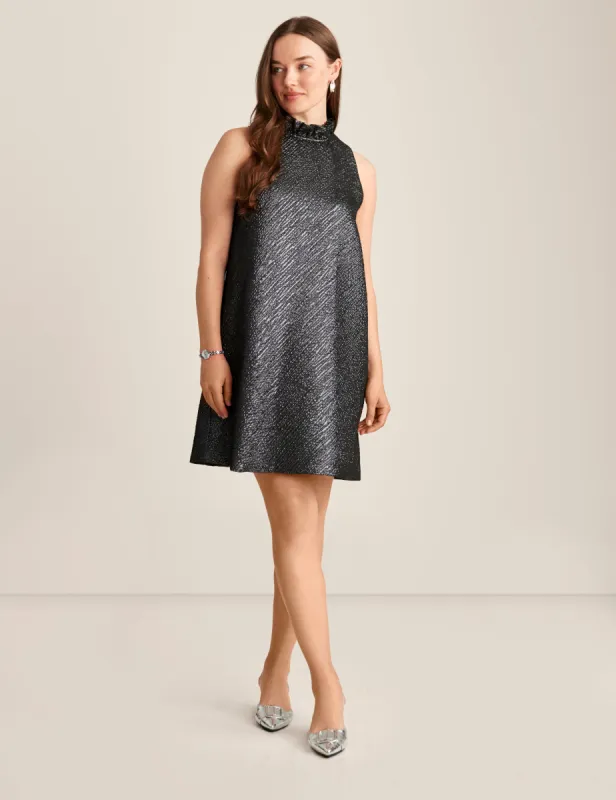 Sleeveless Shift Dress With Ruffle Collar sold by Anne Klein