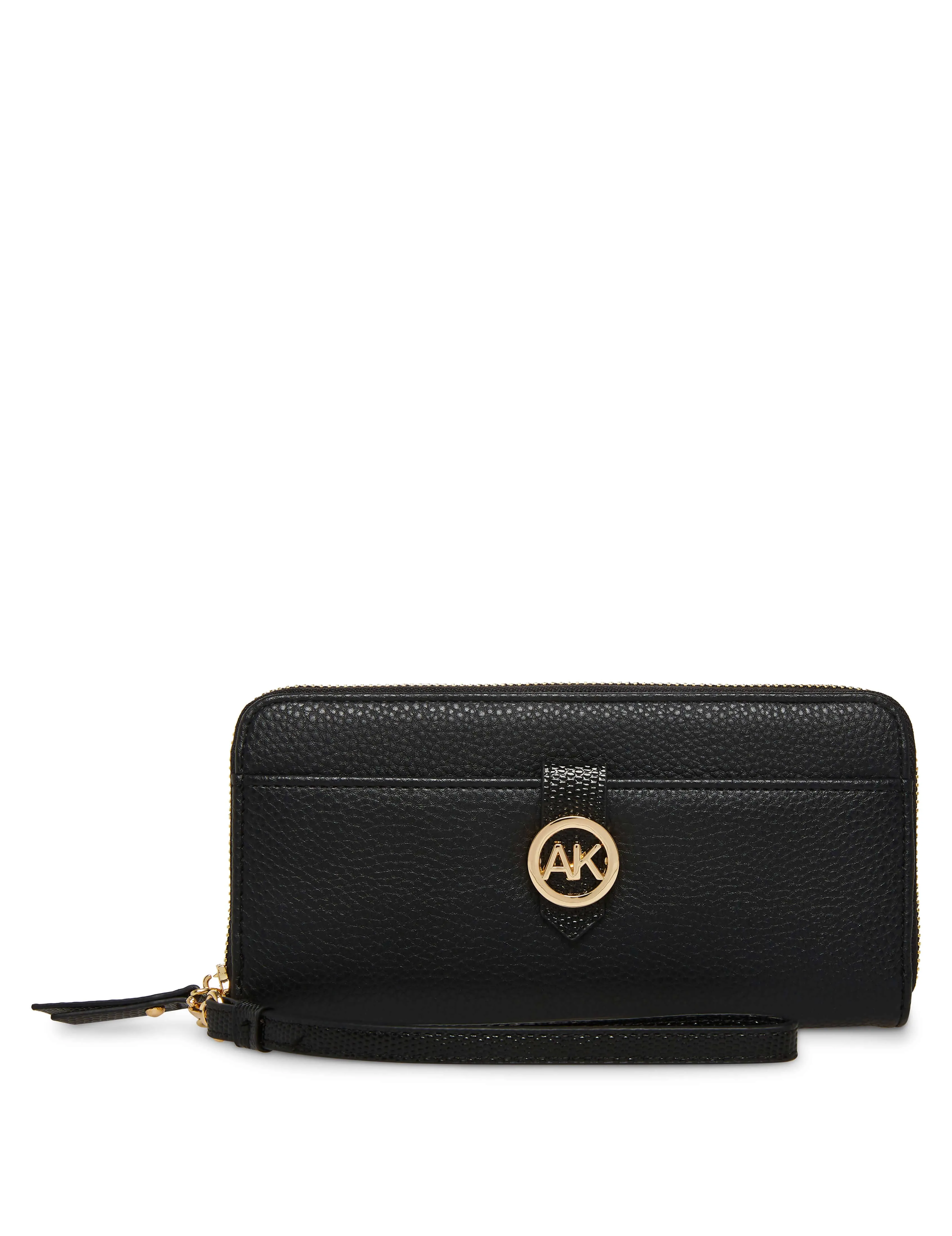 Round AK Zip around wallet sold by Anne Klein