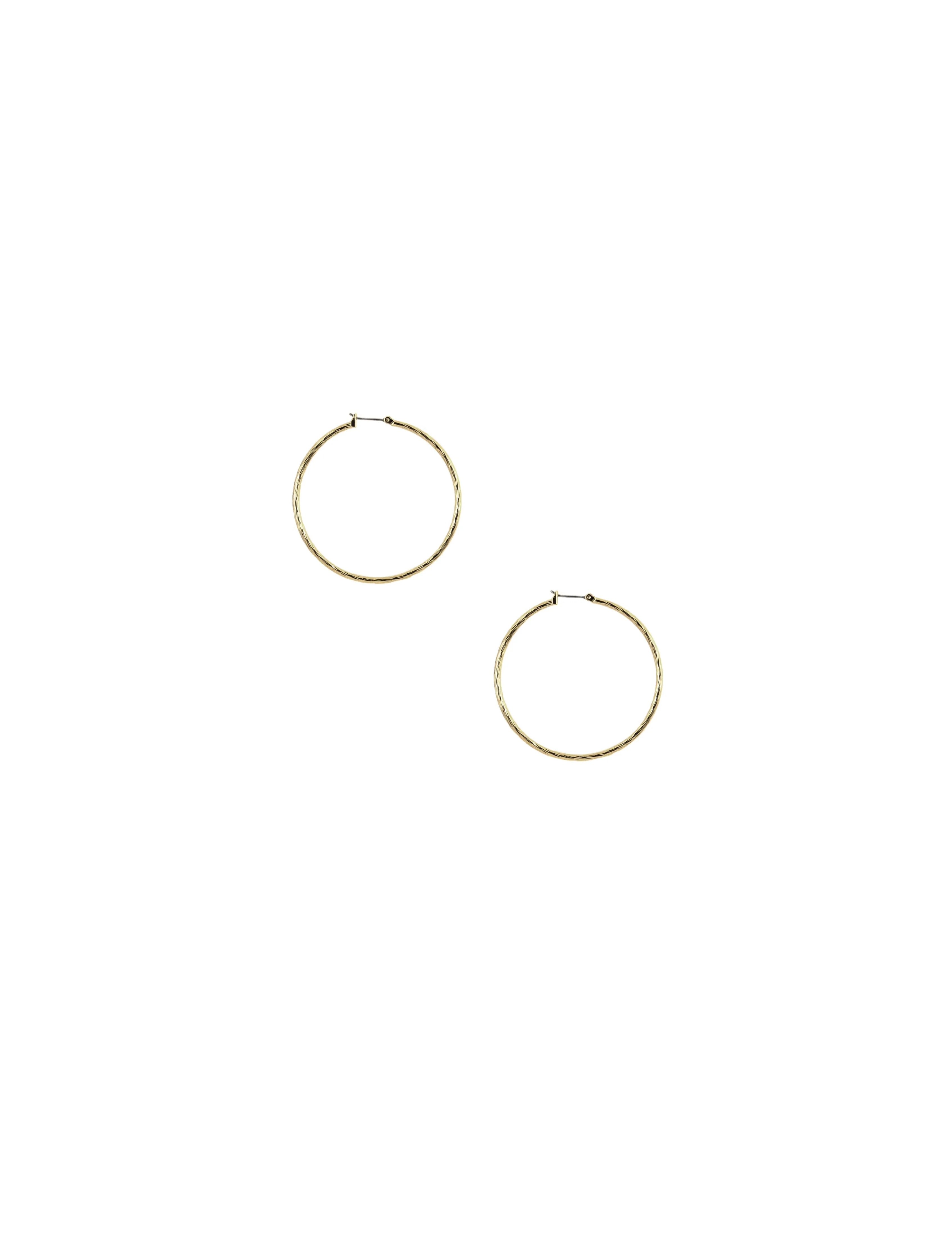 50MM Large Texture Hoop Earrings sold by Anne Klein
