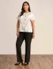 Petite Short Sleeve Blouse With Bateau Neckline sold by Anne Klein