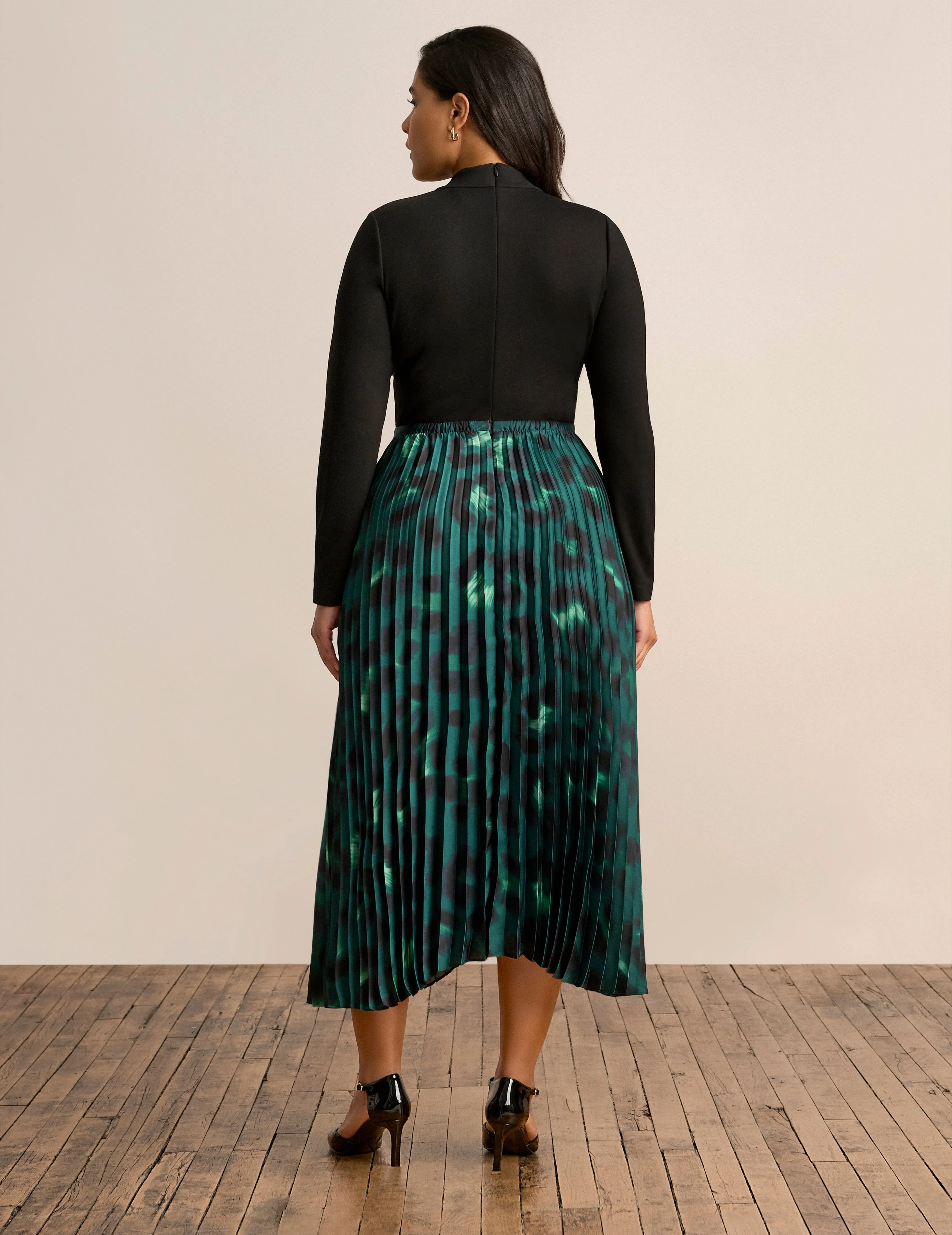 Combo Pleated Dress sold by Anne Klein product image thumbnail 2