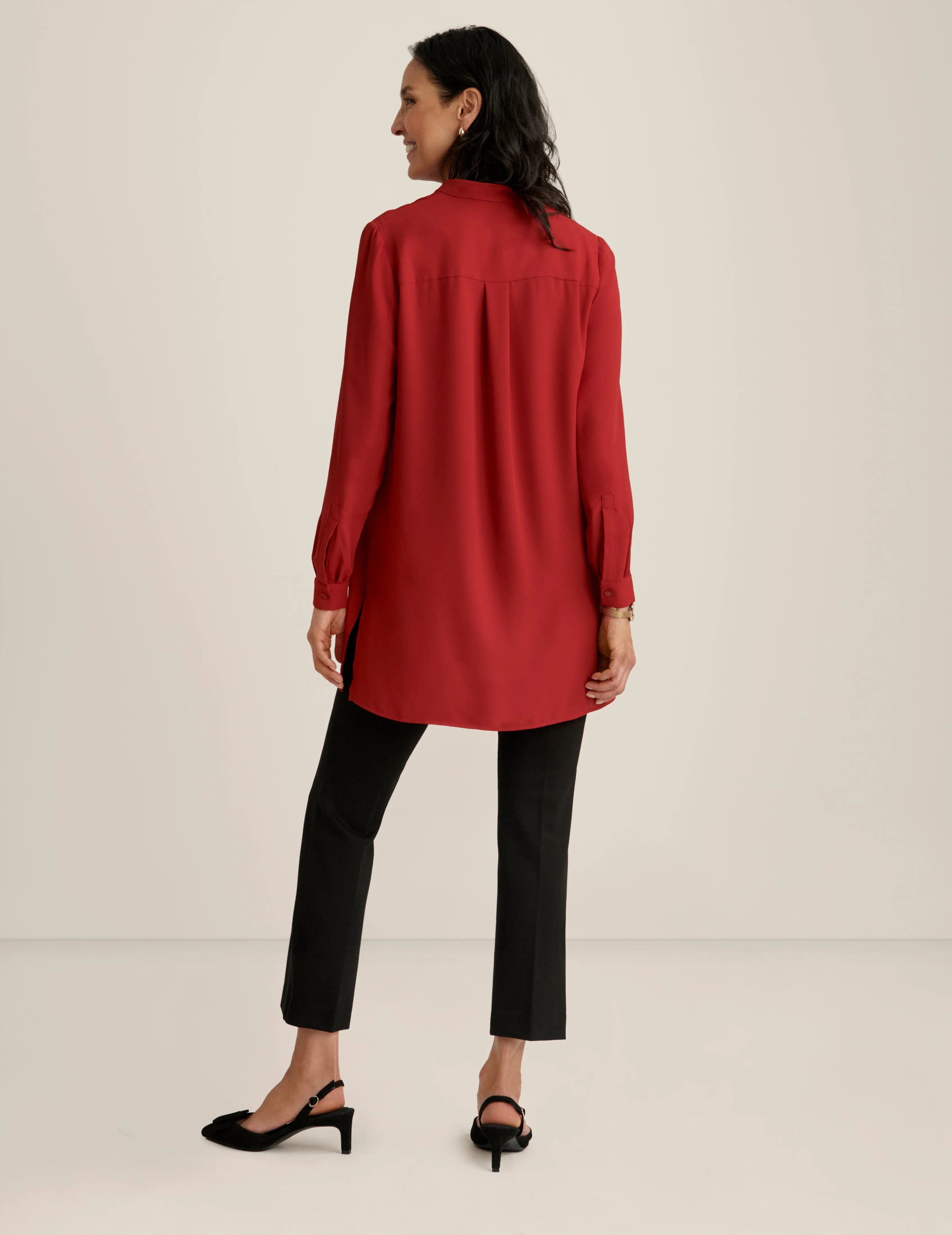 Long Sleeve Popover Blouse sold by Anne Klein product image thumbnail 2