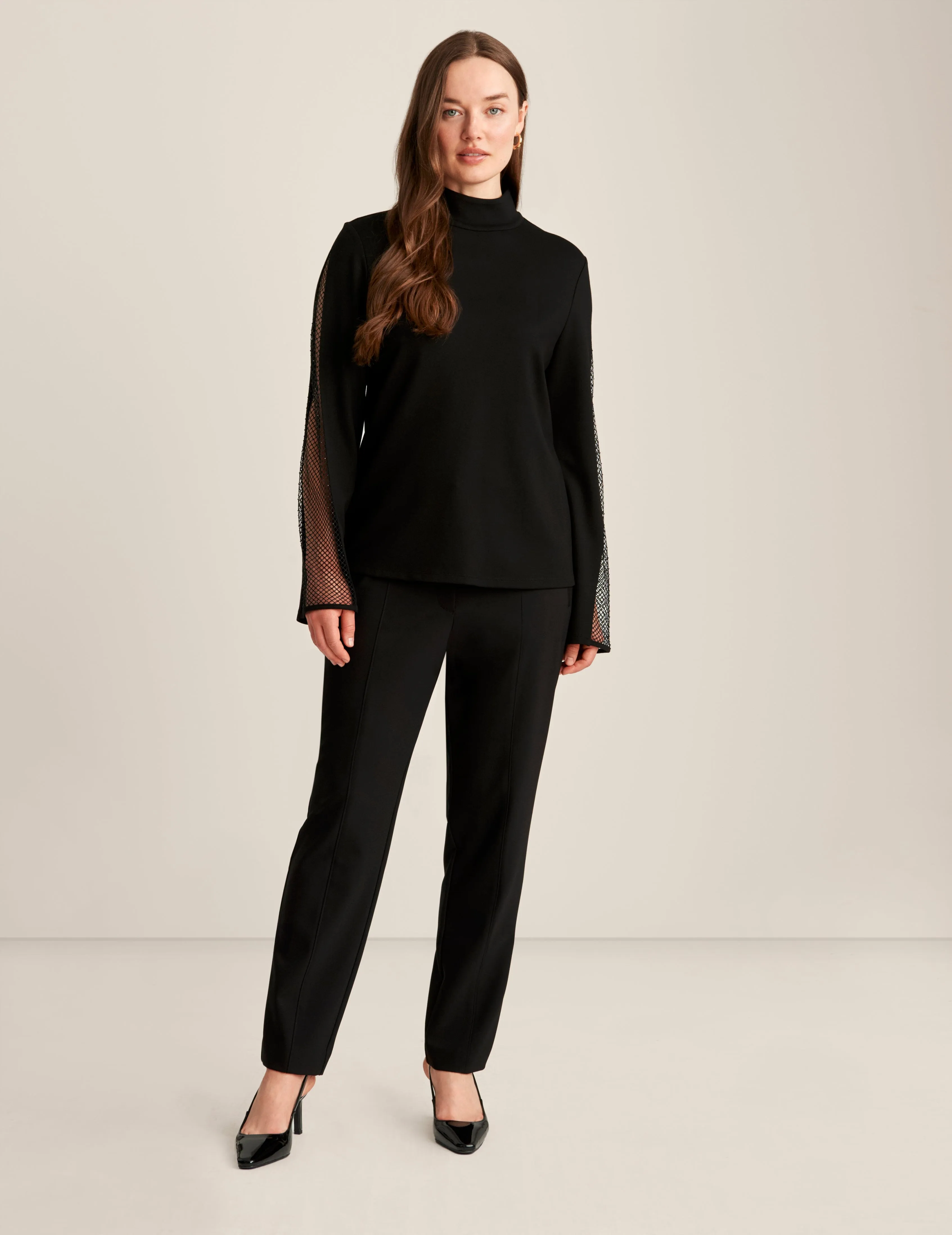 Serenity Knit Mock Turtleneck Top sold by Anne Klein