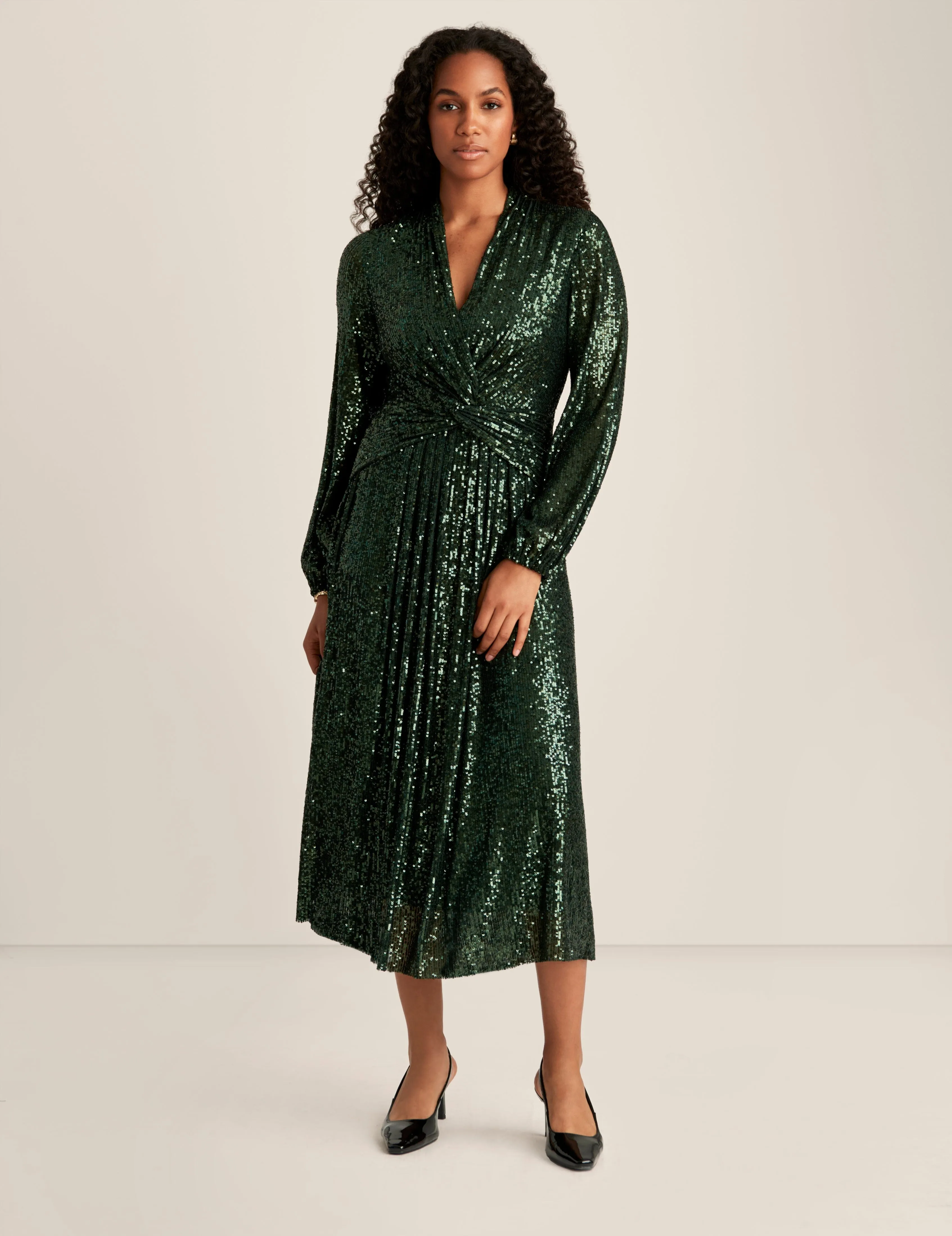 Front Twist Midi Dress sold by Anne Klein product image thumbnail 2